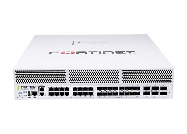 Fortinet FortiGate 3001G - security appliance - with 3 years FortiCare Premium Support + 3 years FortiGuard Unified