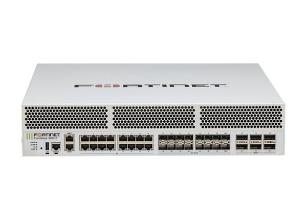 Fortinet FortiGate 3001F - security appliance - with 3 years FortiCare 24X7 Service + 3 years FortiGuard