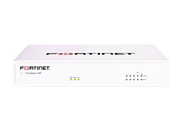 Fortinet FortiGate 40F - security appliance - TAA Compliant - with 3 years 24x7 FortiCare Support + 3 years FortiGuard
