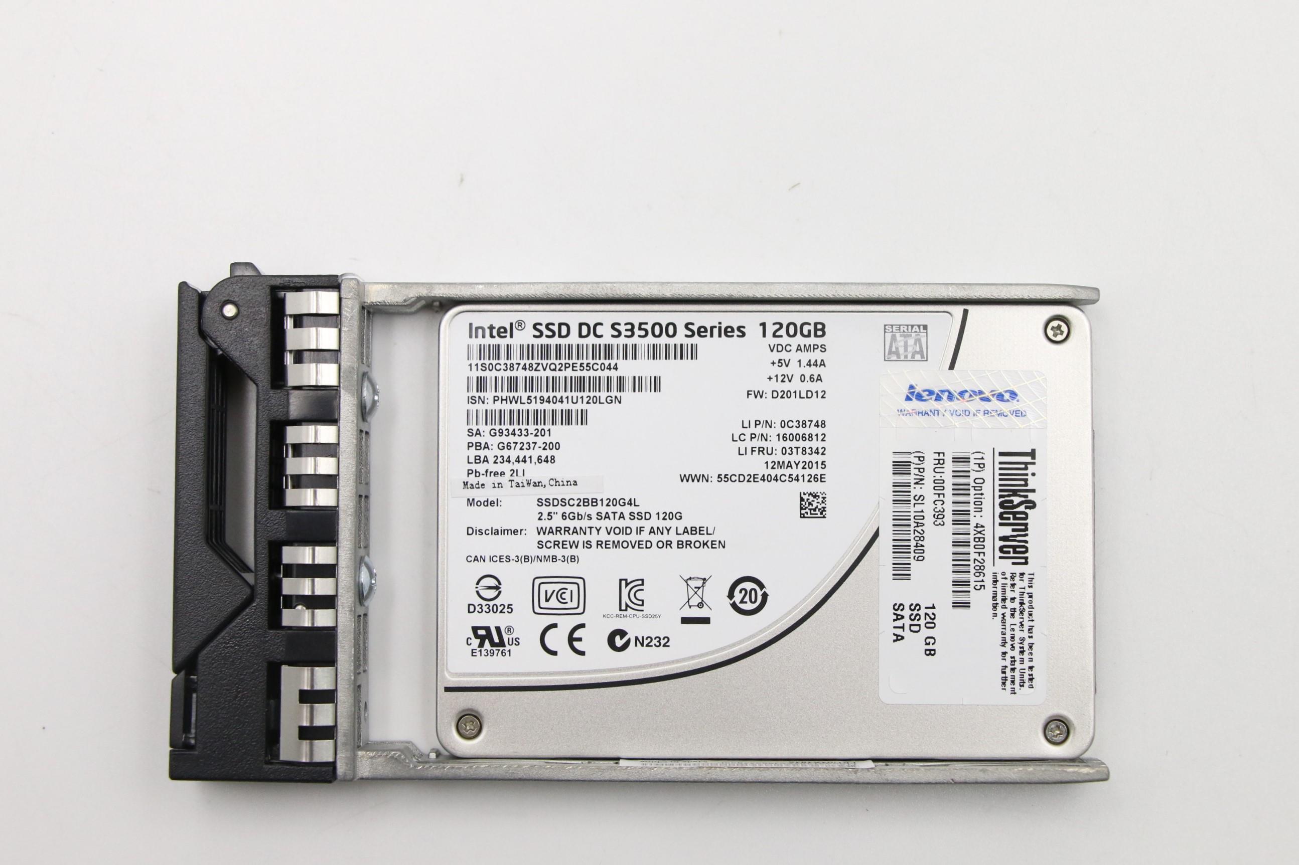 SSD накопитель Lenovo HS 120GB 6Gb SATA 2.5" SSD HS (00FC393)