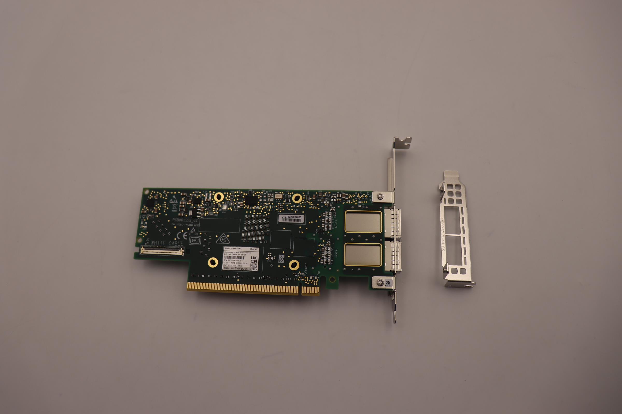 Сетевая карта Mellanox ConnectX-6 HDR100 IB/100GbE VPI 2 Port x16 PCIe 3.0 HCA (02YF963)