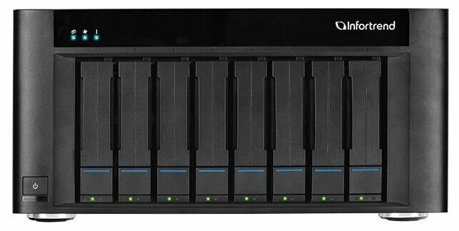 Сетевое хранилище NAS Infortrend GSe Pro 108-C черный (gsep1080000c-8u32)