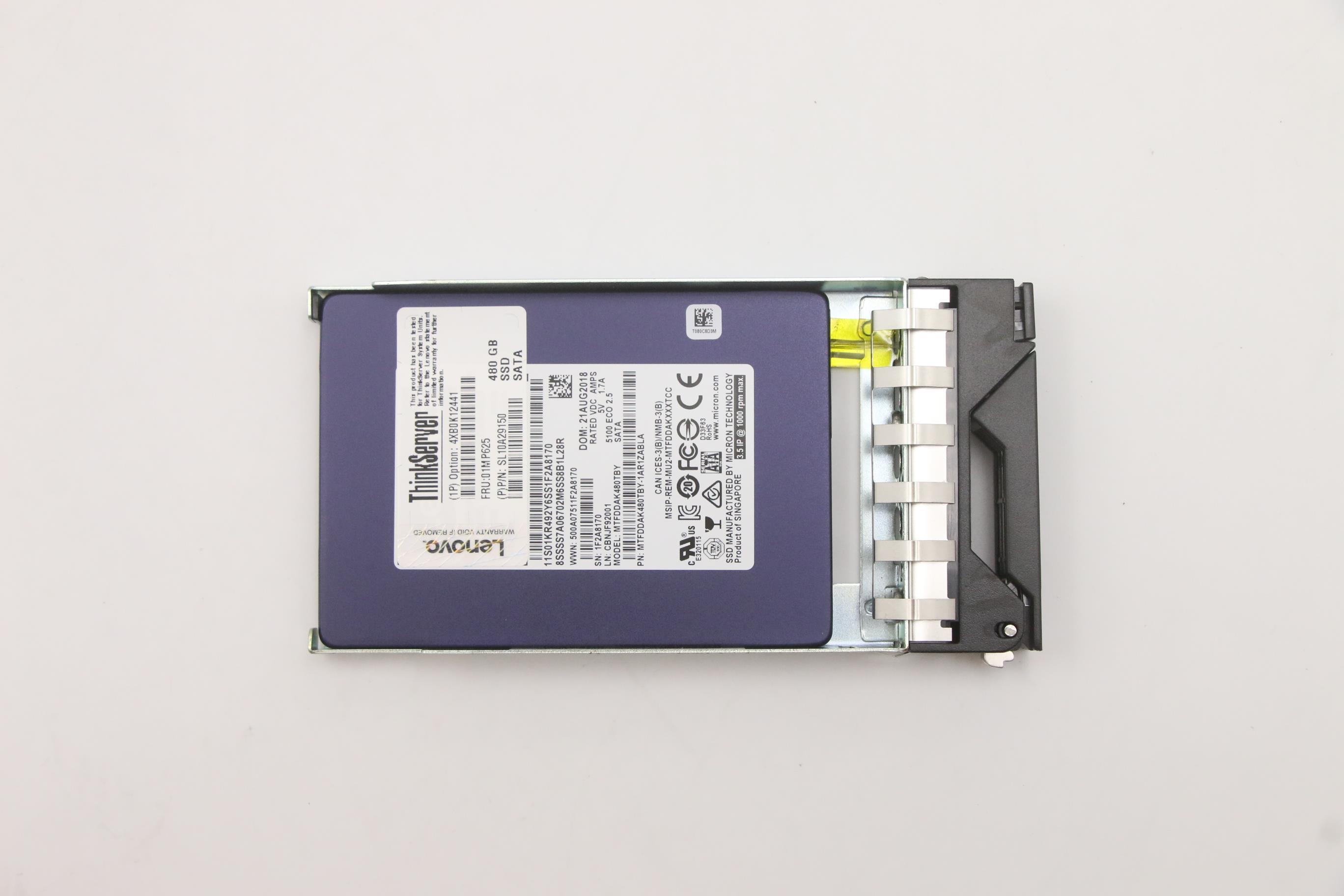 SSD накопитель Lenovo HS 480G SATA5100entry 6G 2.5 SSD (01MP625)
