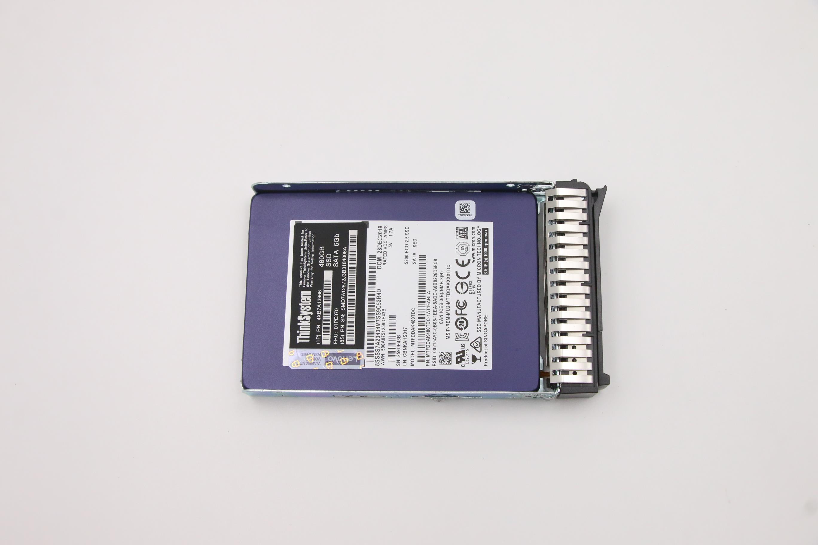 SSD накопитель Micron 5200 480GB 2.5" Entry SATA SED SSD (01PE370)