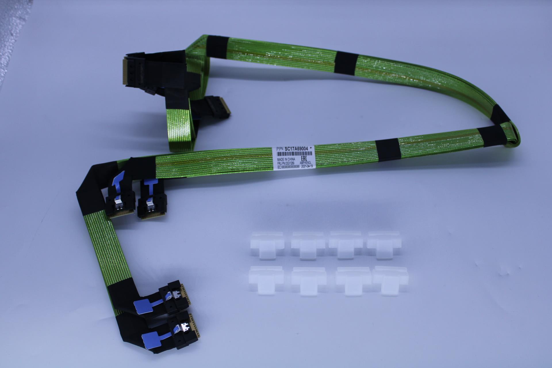 Кабель Lenovo Internal cable , 820mm, from Slot4 C0 Slot4 C1 Slot4 C2 Slot4 C3 to NVME0/1(BP1) NVME2/3(BP1) NVME4/5(BP1) NVME6/7(BP1) , SL X8 to SL X8 ,PCIE CABLE (03GY289)