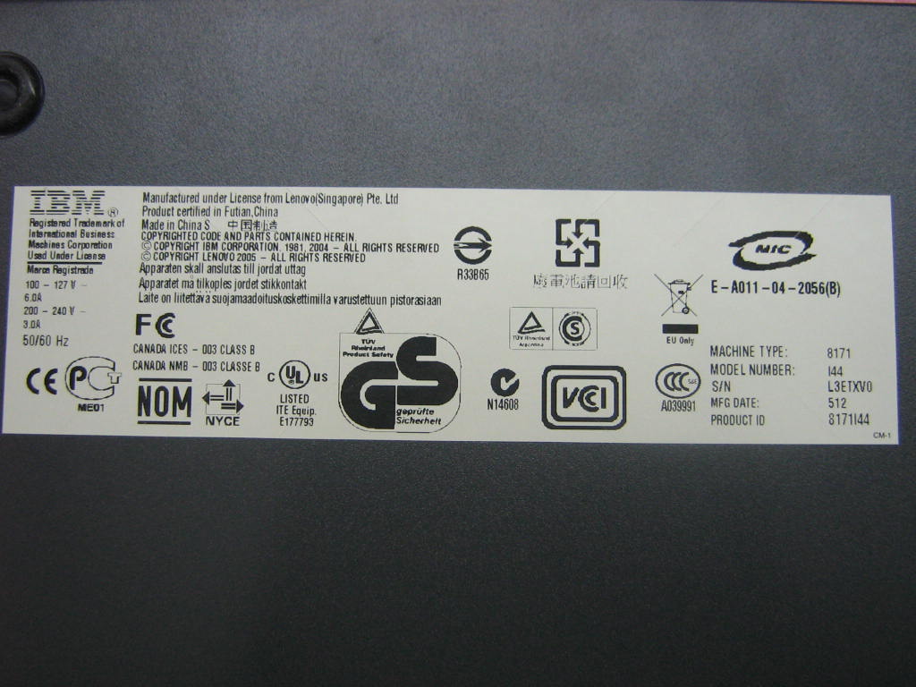 Шасси Lenovo FRU CHASSIS ASM (26K1218)
