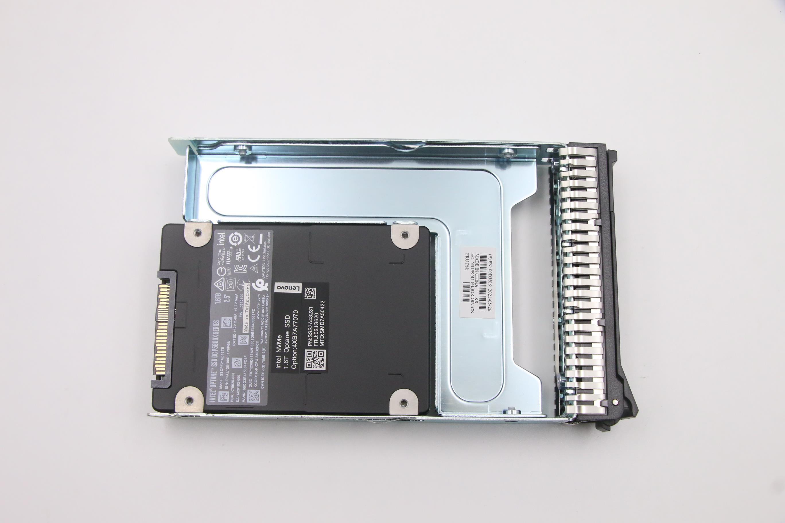 SSD накопитель Lenovo ThinkSystem 3.5” U.2 P5800X 1.6TB Write Intensive NVMe PCIe 4.0 x4 HS SSD (02JG620)
