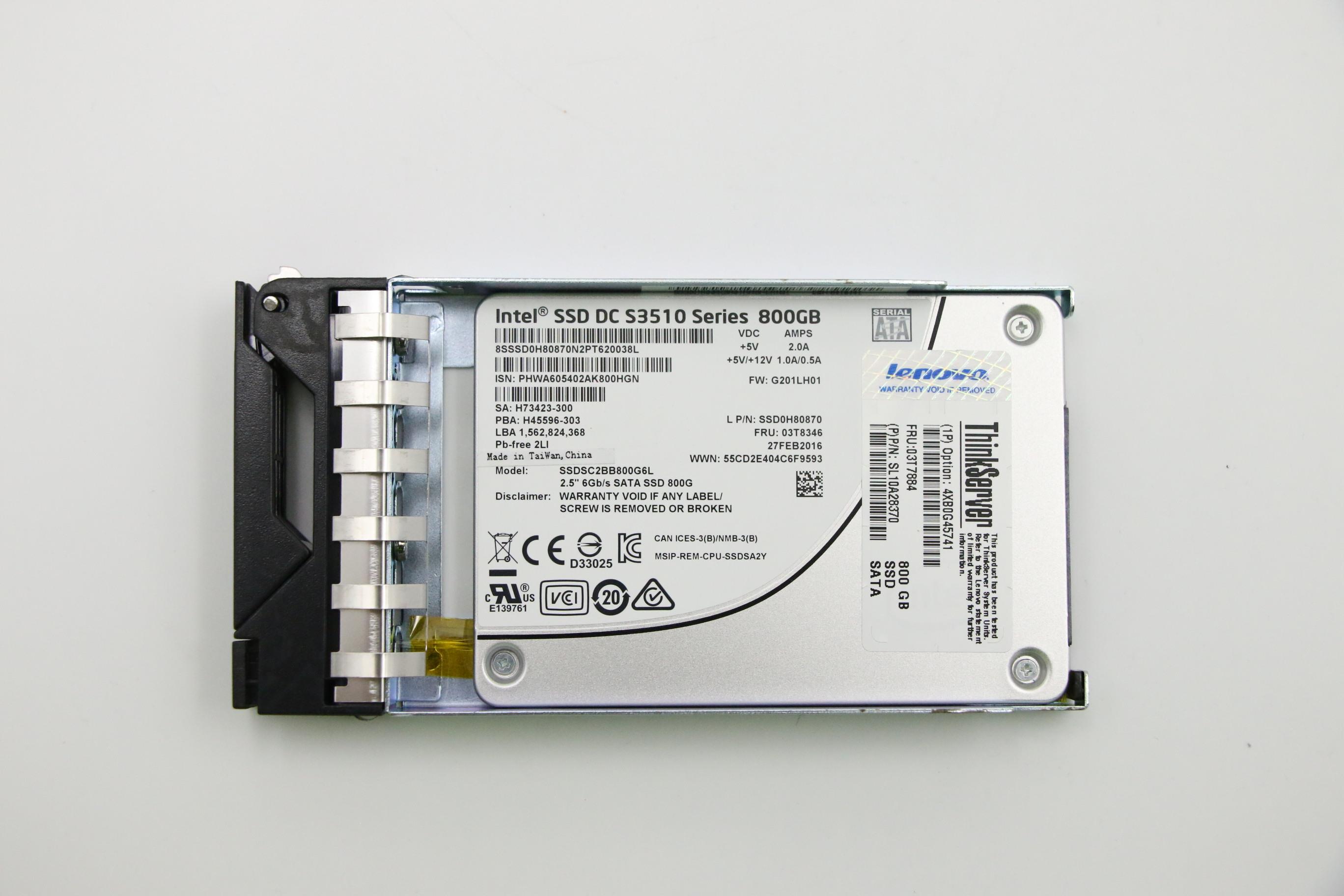 SSD накопитель Lenovo 800GB 6Gb2.5" HS ASM (03T7884)