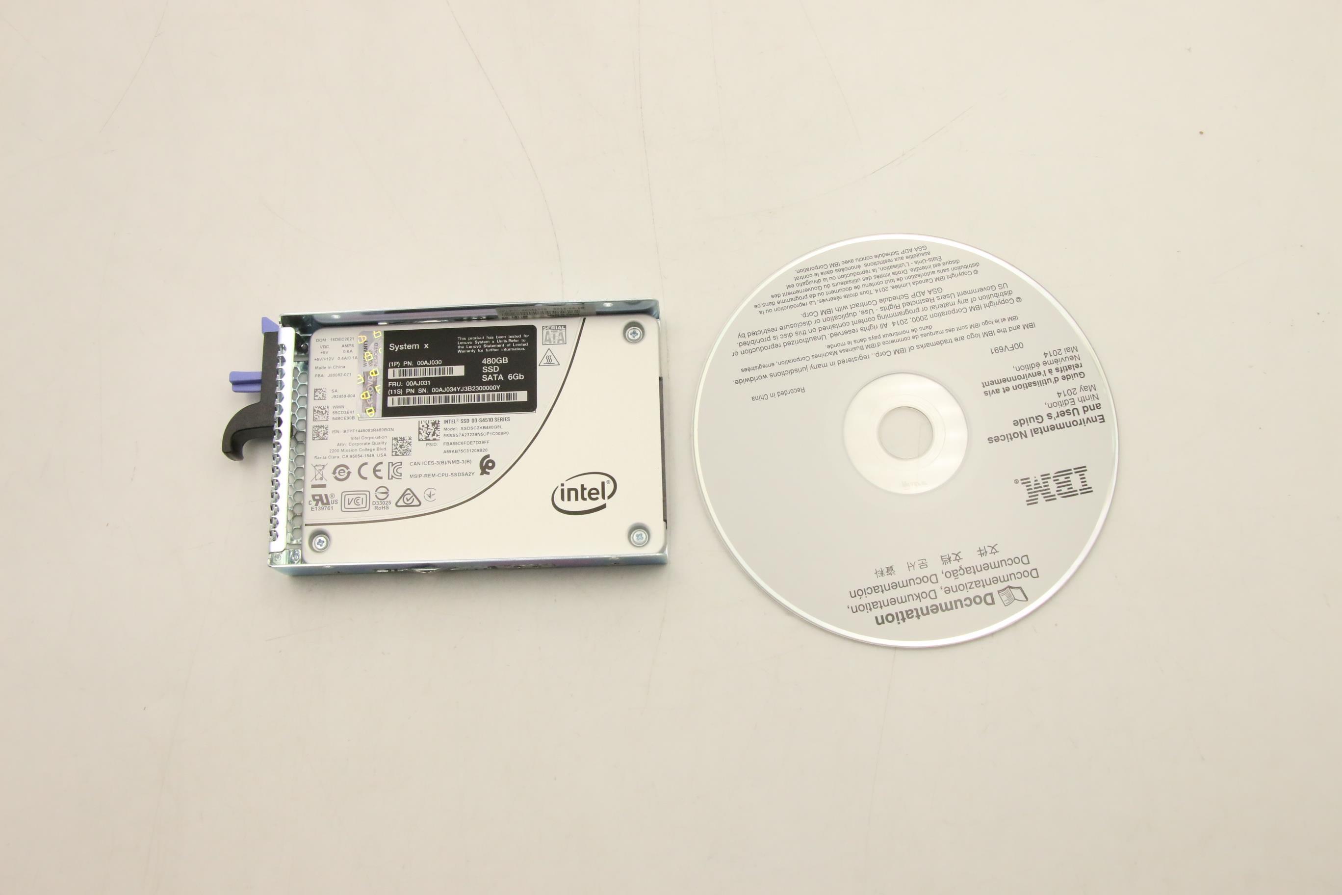 SSD накопитель Lenovo DCS3500 480GB (00AJ031)