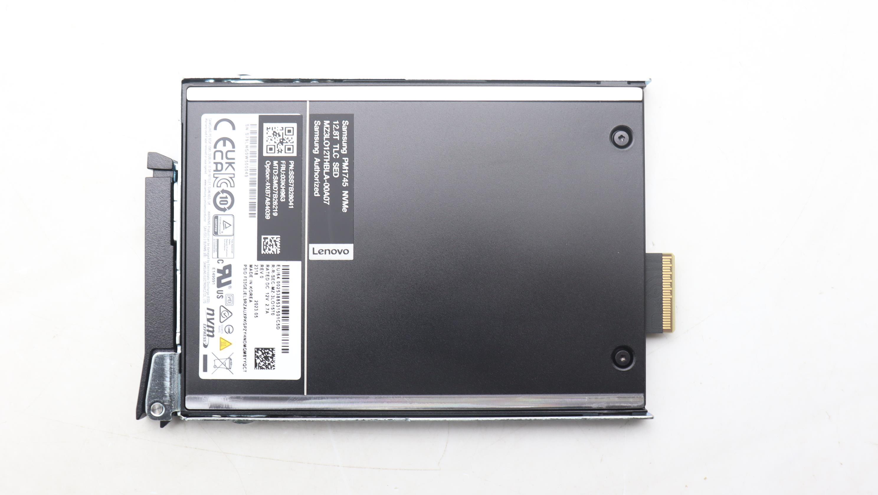 SSD накопитель Lenovo ThinkSystem E3.S PM1745 12.8TB Mixed Use NVMe PCIe 5.0 x4 HS SSD SED (03KH963)
