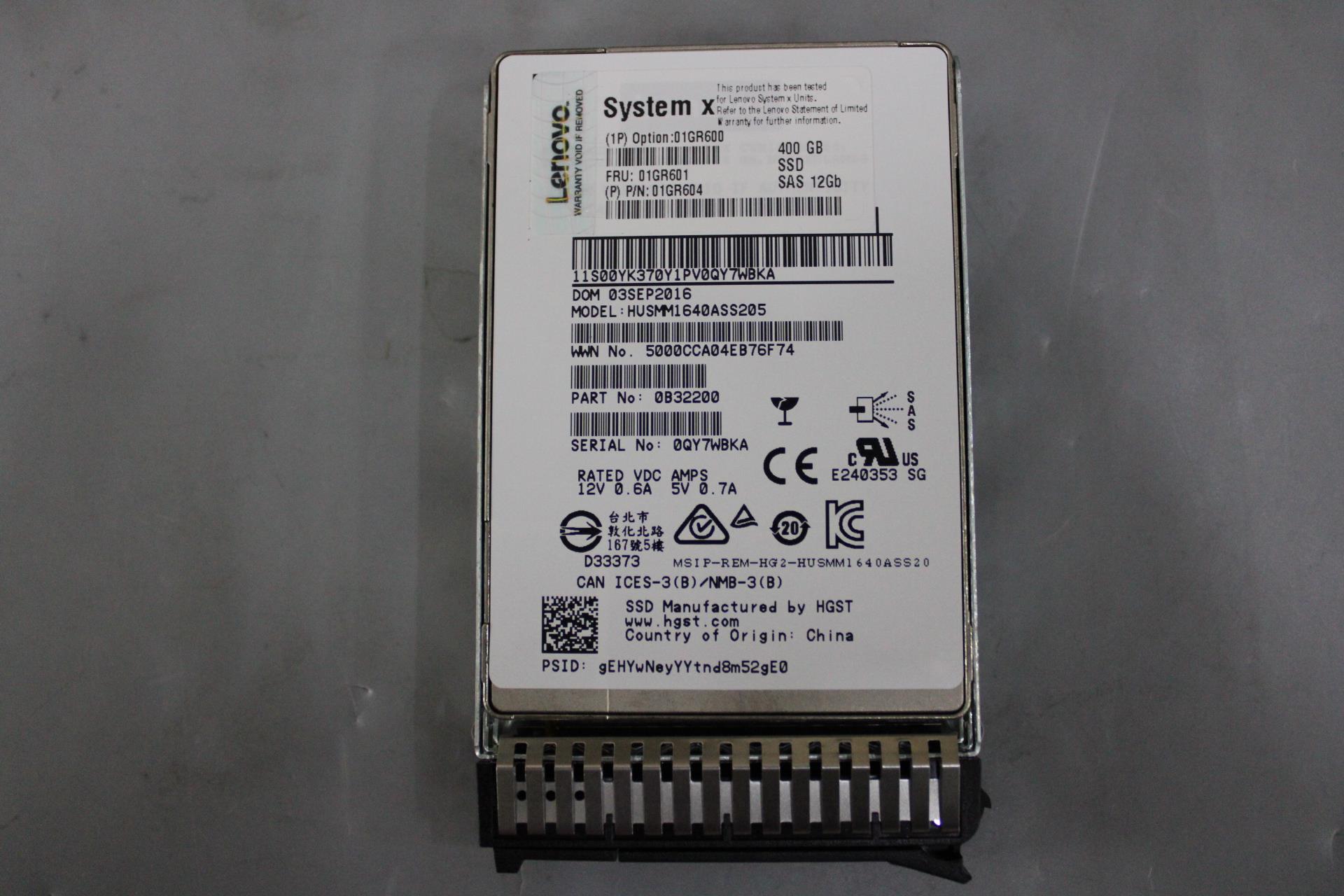 SSD накопитель Lenovo 400GB SAS G3HS (01GR601)