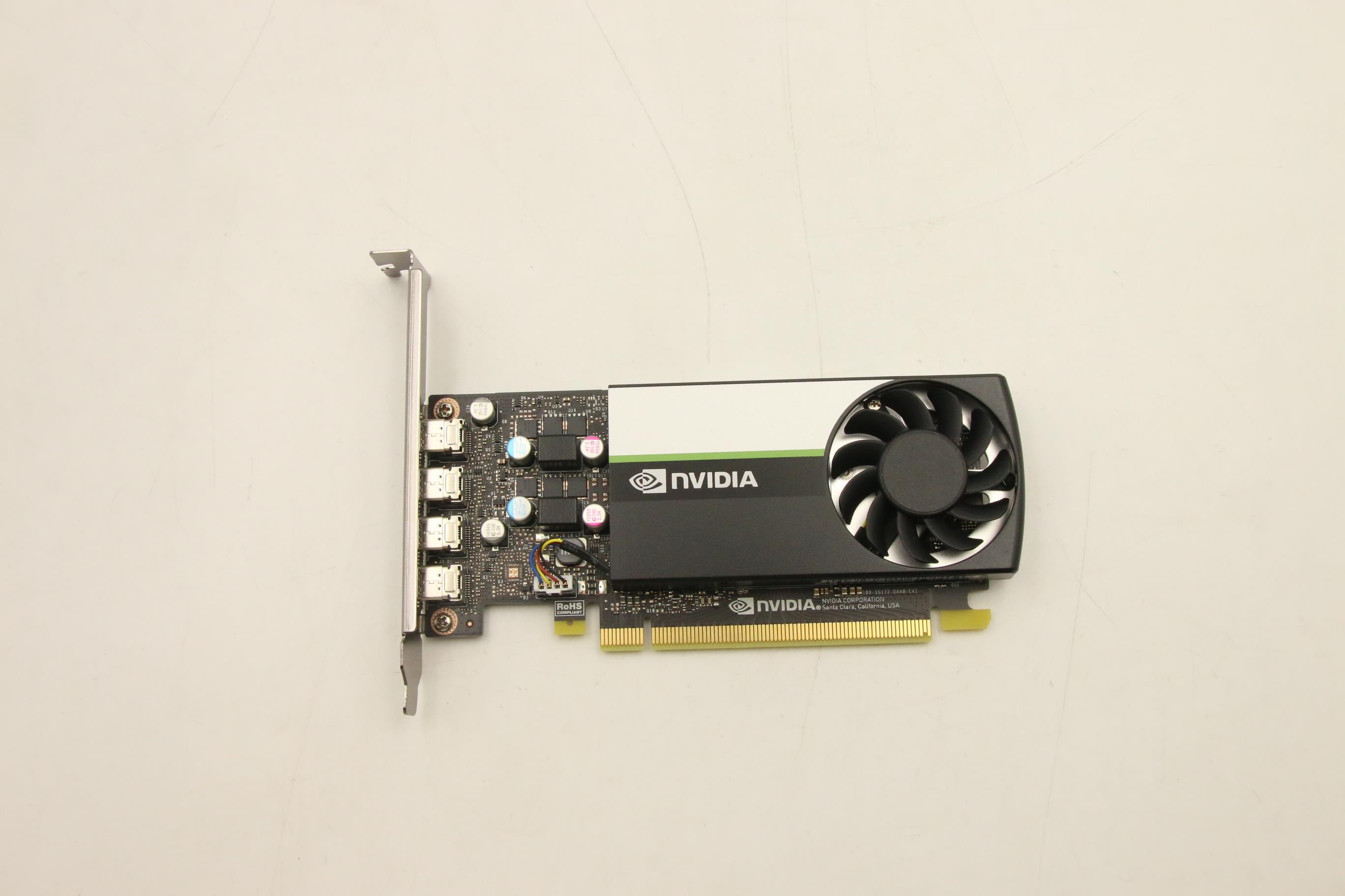 Видеокарта NVIDIA T1000, 8GB, PCIe, half length,single slot, active cooling, graphic GPU (03KH120)
