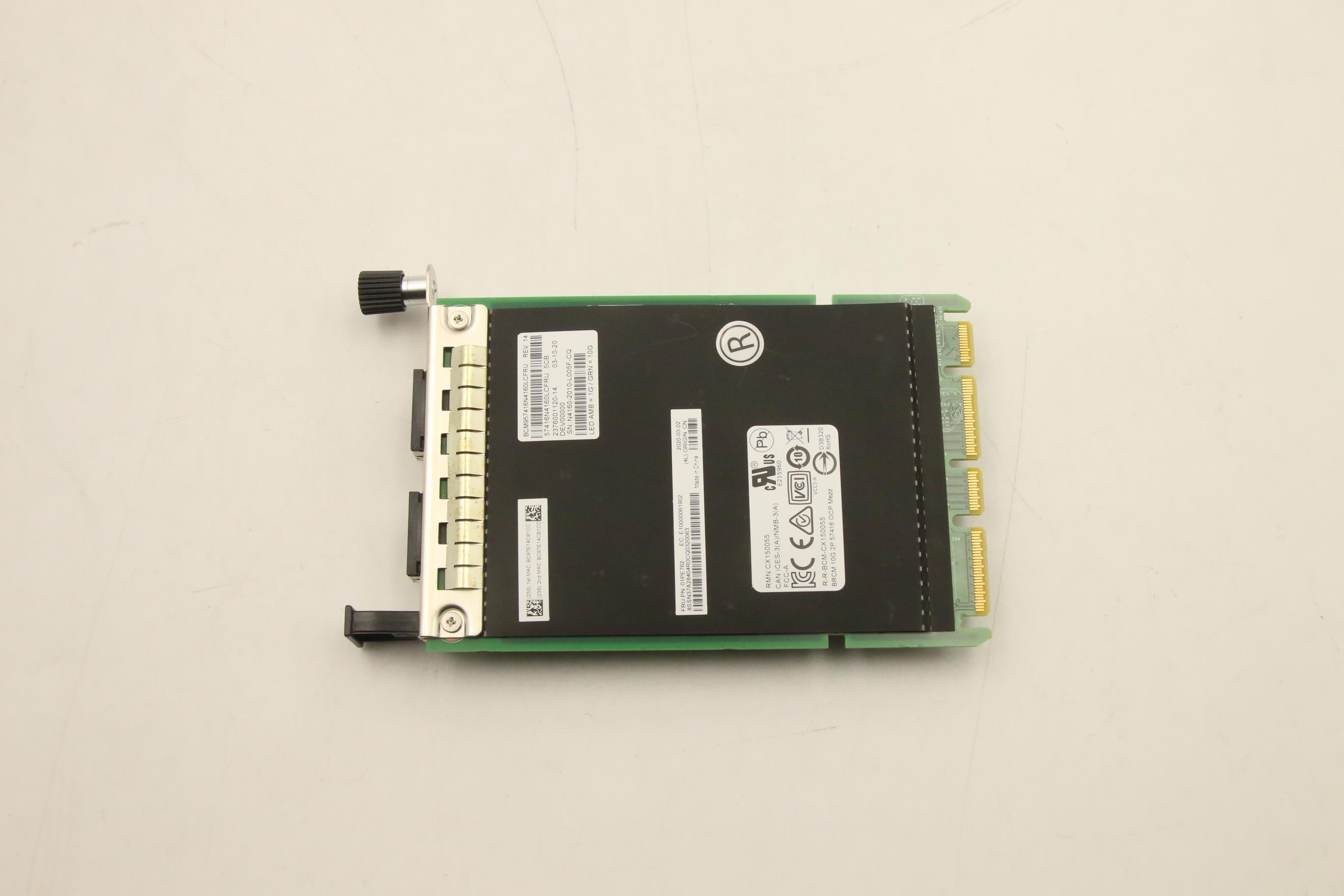 Сетевая карта Broadcom ThinkSystem 57416 10GBASE-T 2-port OCP Ethernet Adapter (01PE762)