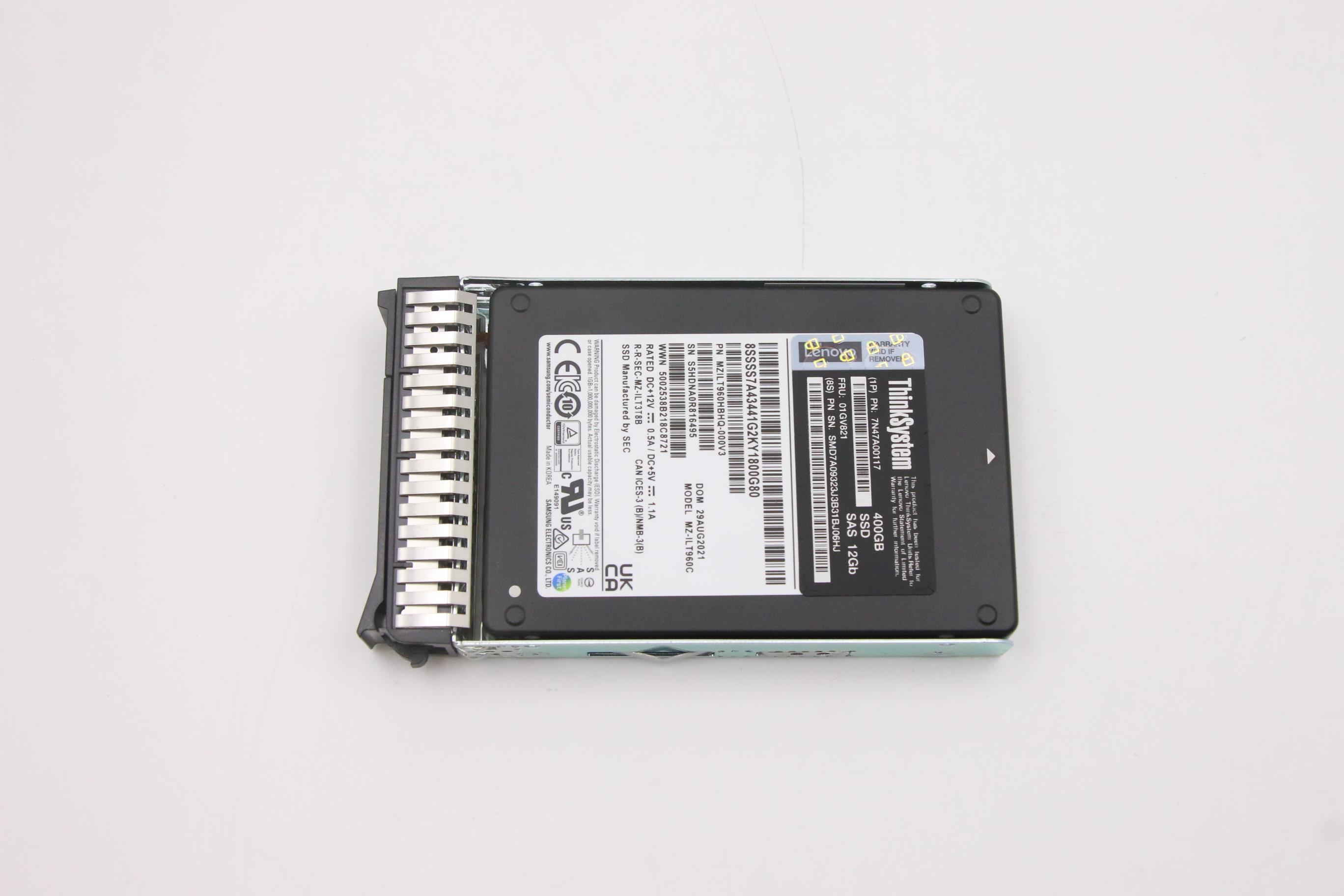 SSD накопитель Lenovo ThinkSystem 2.5" 400GB Mainstream SAS 12Gb Hot Swap SSD (01GV821)