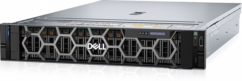 Dell PowerEdge R7625 24B (up to 24x2.5",Riser Config 2,6x8 FH+2x16 LP), 2*AMD EPYC 9354 (3.25GHz,32C,256M,280W), 2x16GB RDIMM 4800MT/s, Front PERC H755 RL, 2*960GB SSD SATA Mix Use, 1.92TB Enterprise NVMe RI AG Drive U.2, Broadcom 57504 Quad Port 10/25GbE