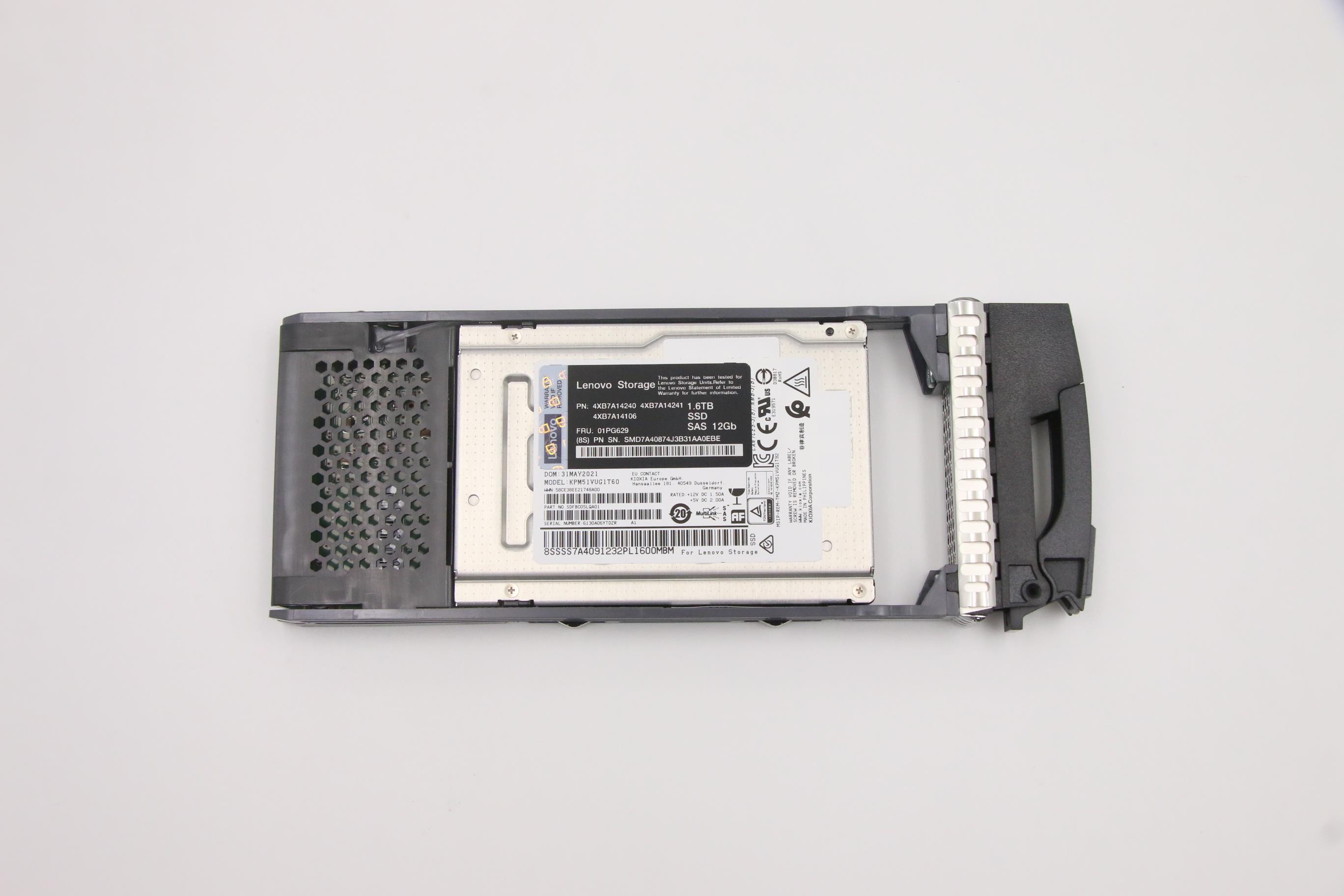 SSD накопитель Lenovo 1.6TB 12Gb SAS 2.5" 3DWPD HS SSD ASM 2U24 (01PG629)