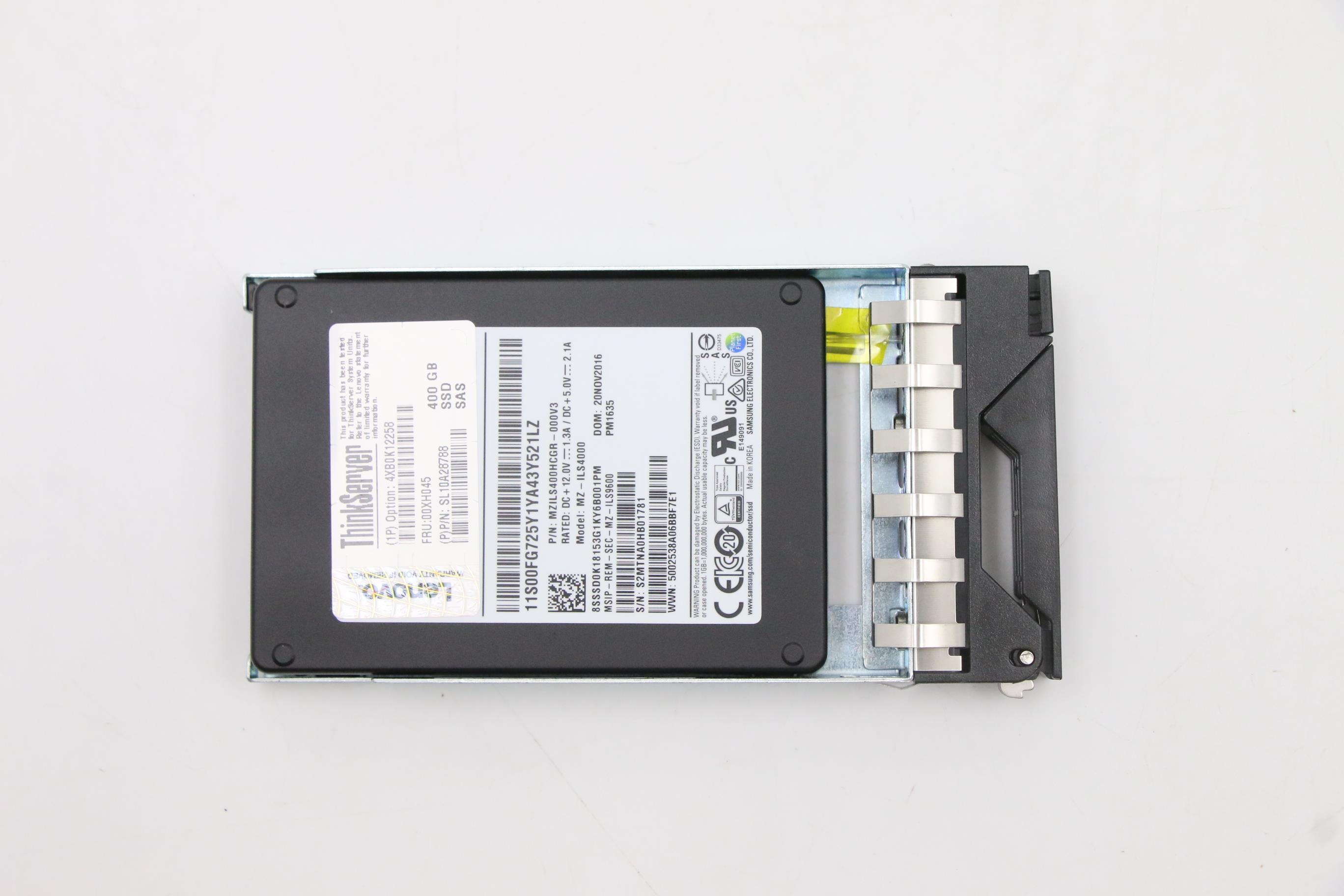 SSD накопитель Lenovo HS 400G SAS SSD,12Gb/s,2.5" ASM (00XH045)