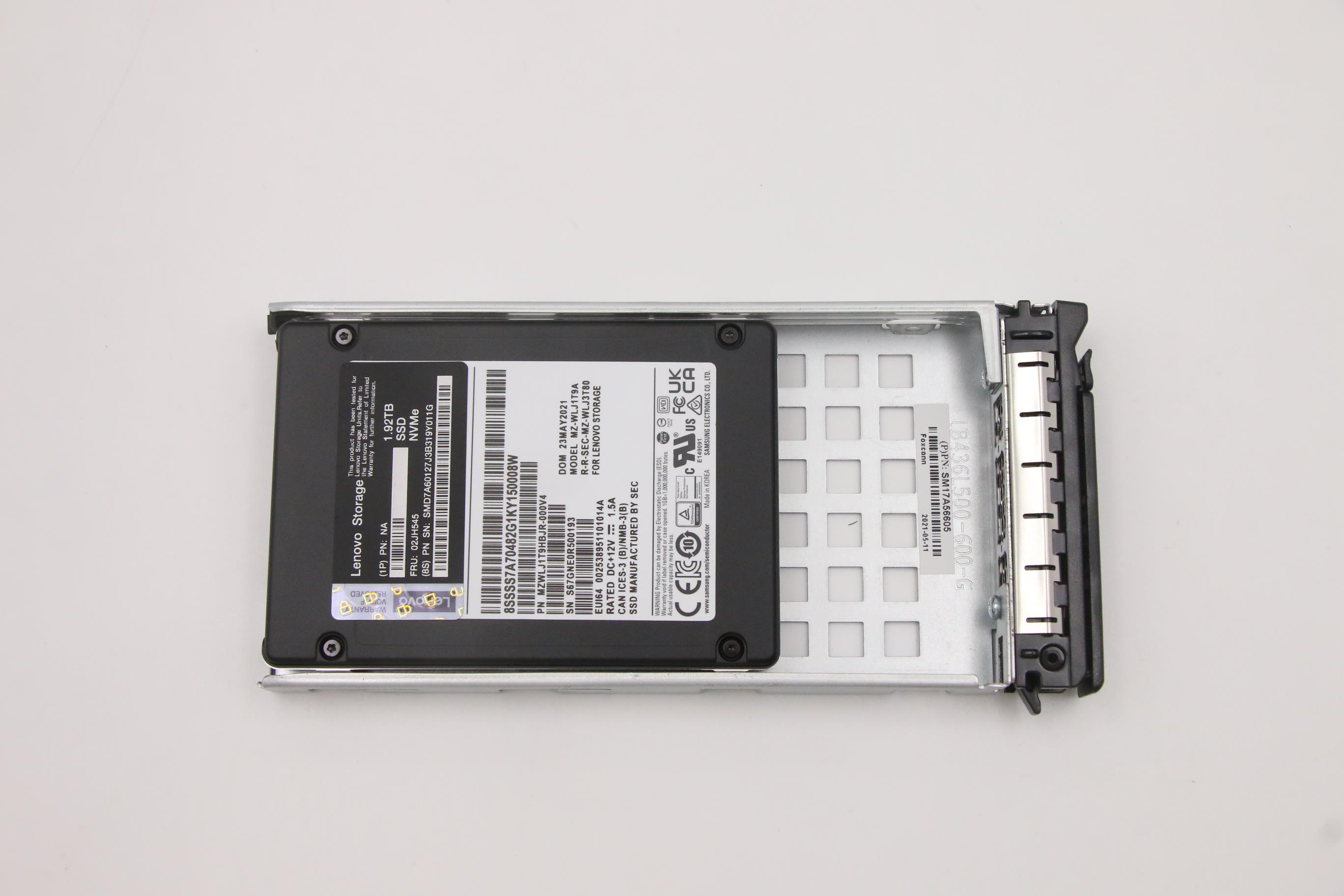 SSD накопитель Lenovo 1.9TB NVMe Non-SED HS SSD ASM (02JH545)