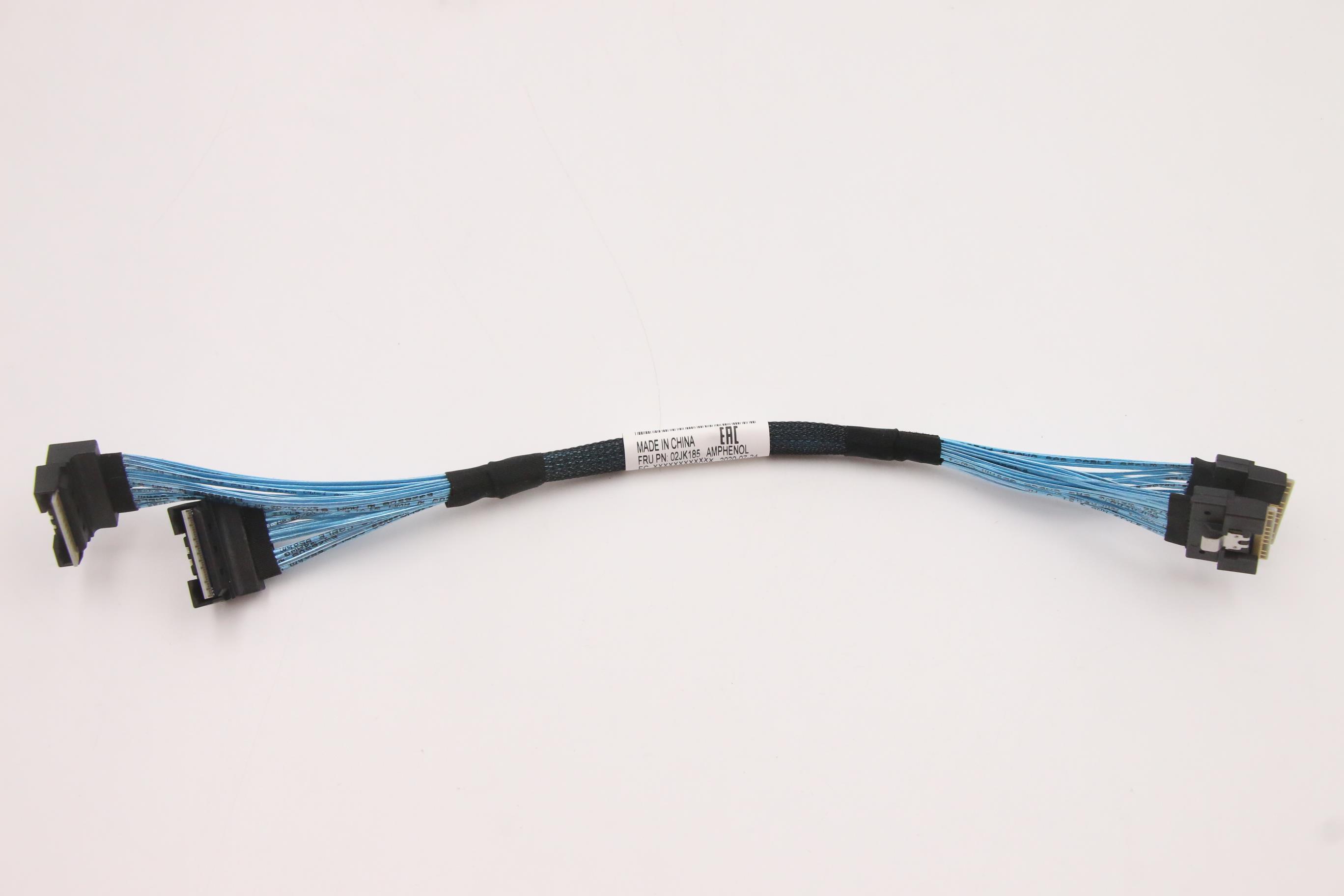 Кабель Lenovo Riser 1 NVMe Cable, 2*RA SlimlineSAS 8X to 2*SlimlineSAS 8X, 250mm/280mm (02JK185)