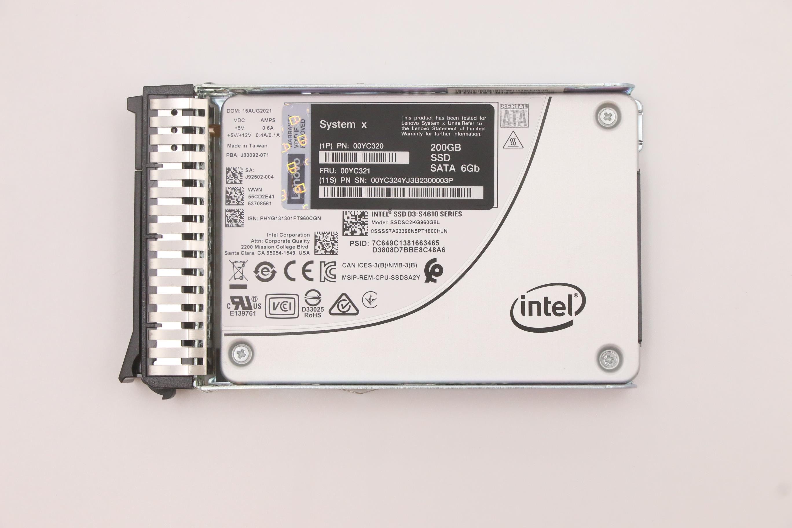 SSD накопитель Lenovo 200GB Enterprise Entry SATA G3HS 2.5" SSD (00YC321)