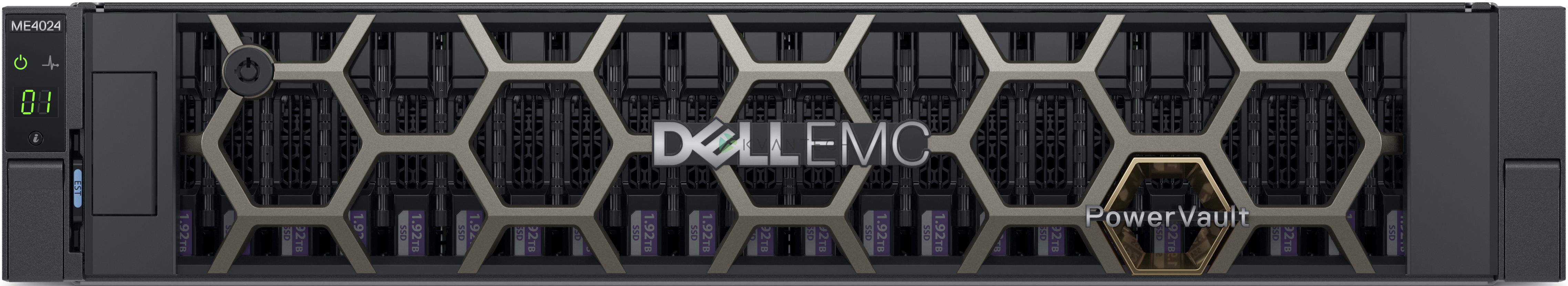 СХД Dell ME424 Storage Expansion Enclosure (up to 24x2.5″ SAS HDD/SSD) Rails / Bezel / 3Y WR / 24 x 1.92TB SSD SAS Read Intensive 12Gbps 2.5" Hot plug / 2 x SAS Cable HD-Mini to HD-Mini, 12Gbps, 0.5m / 2 x Power Supply, 580W Redundant