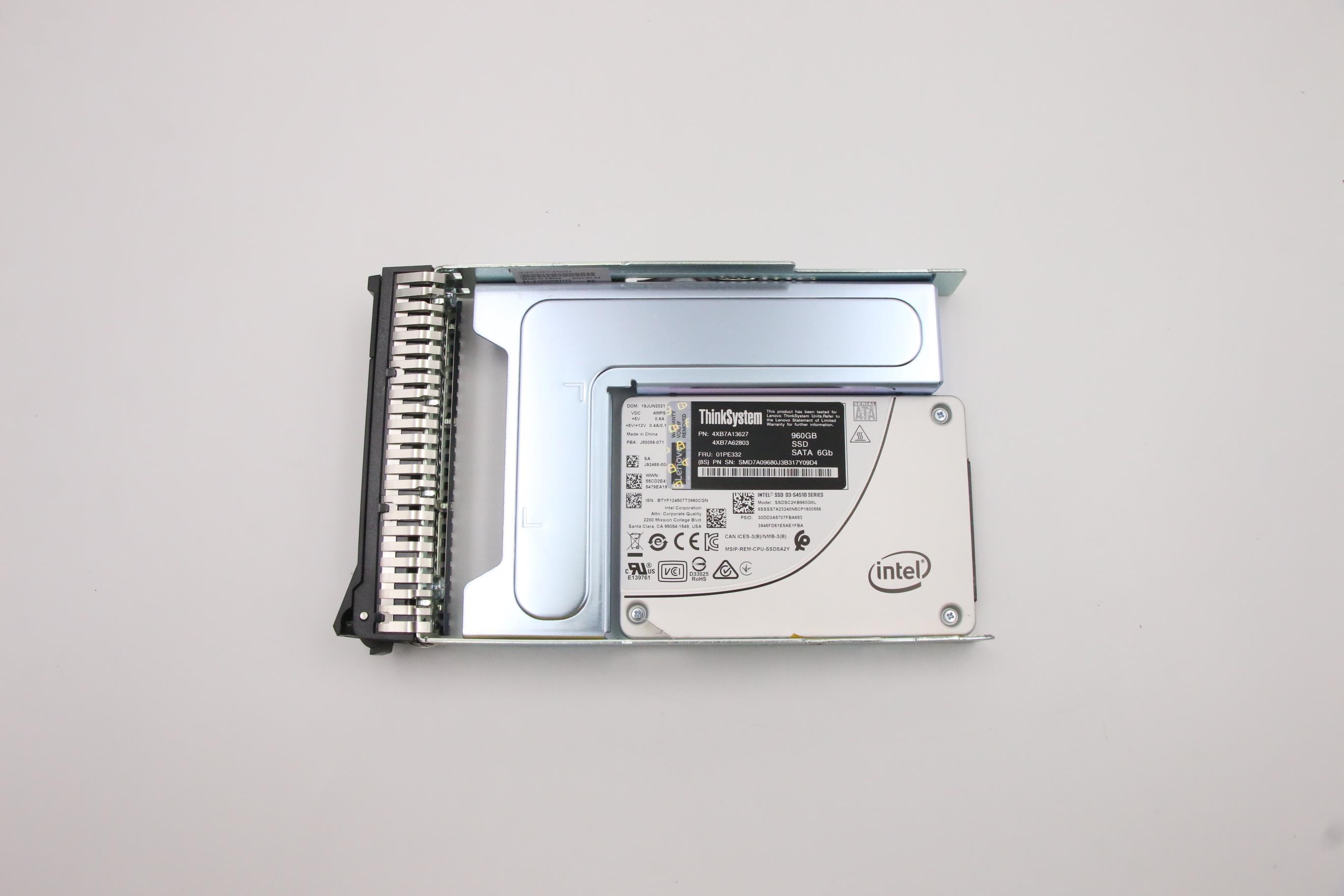 SSD накопитель Lenovo ThinkSystem 3.5" S4510 960GB Read Intensive SATA 6Gb HS SSD (01PE332)