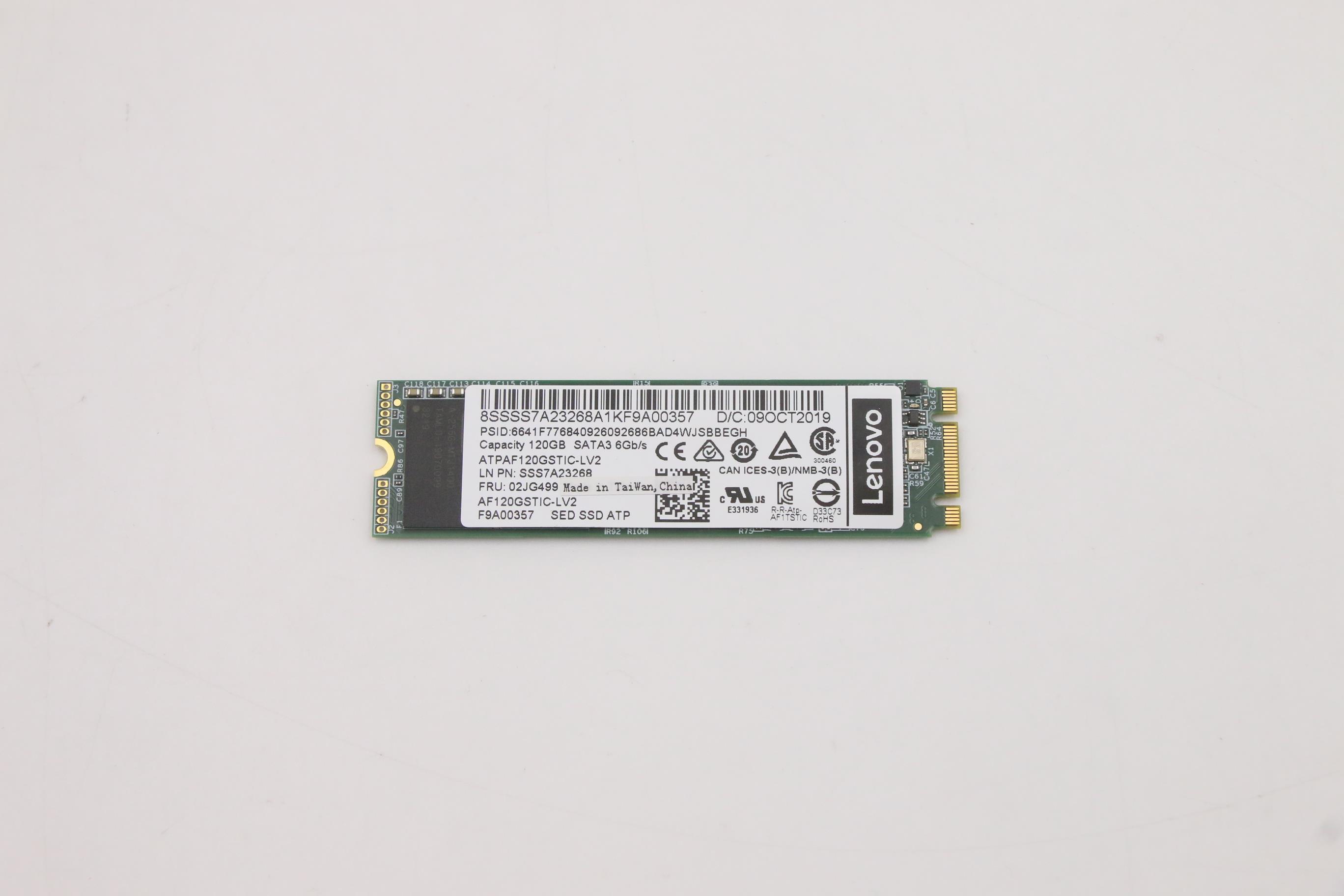 SSD накопитель Lenovo ATP A600i 120GB SATA SED M.2 SSD (02JG499)