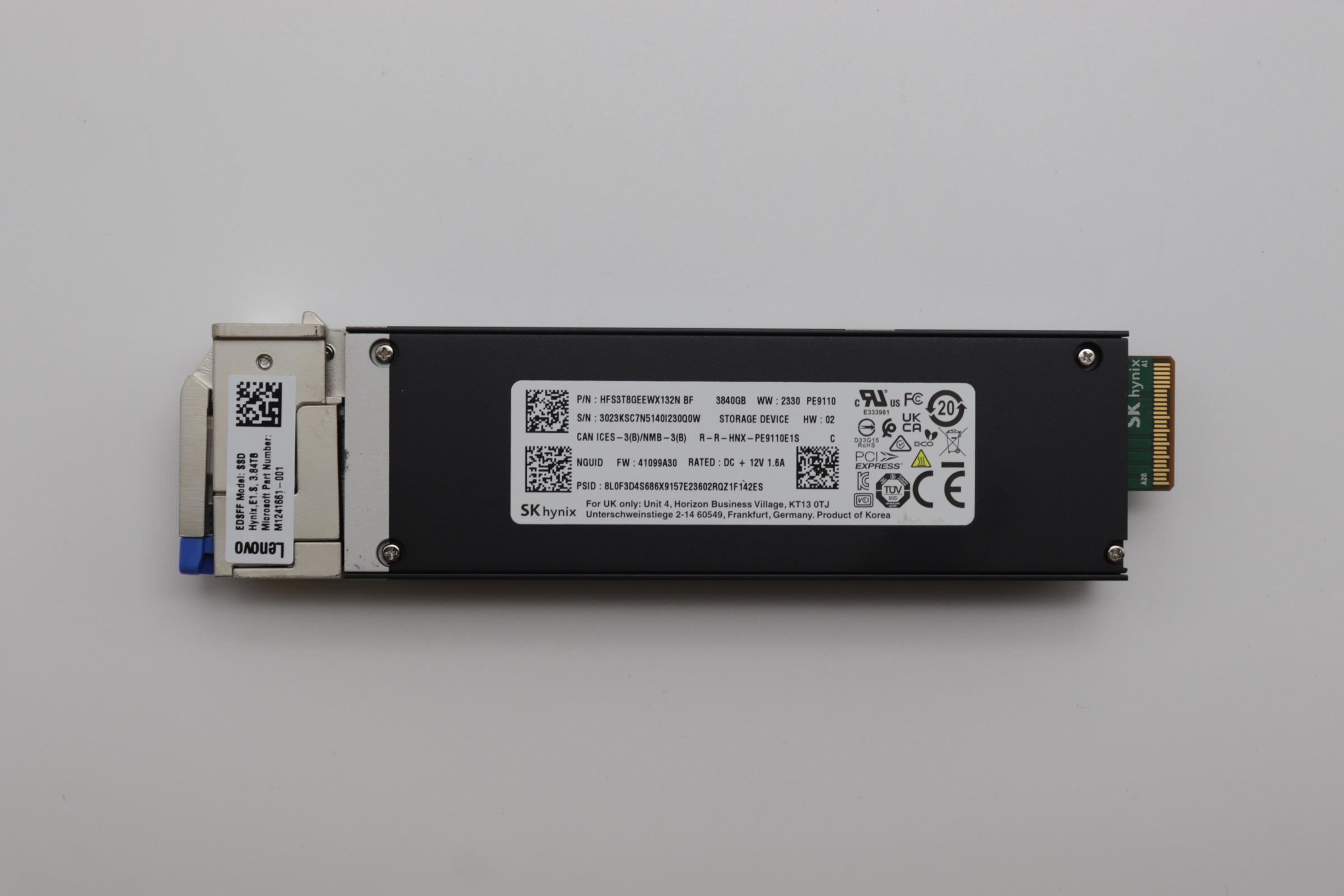 SSD накопитель Hynix PE9110 3.84T HFS3T8GEEWX132N MPF E1.S 15mm SSD CSP M1 AVAP (03LF375)