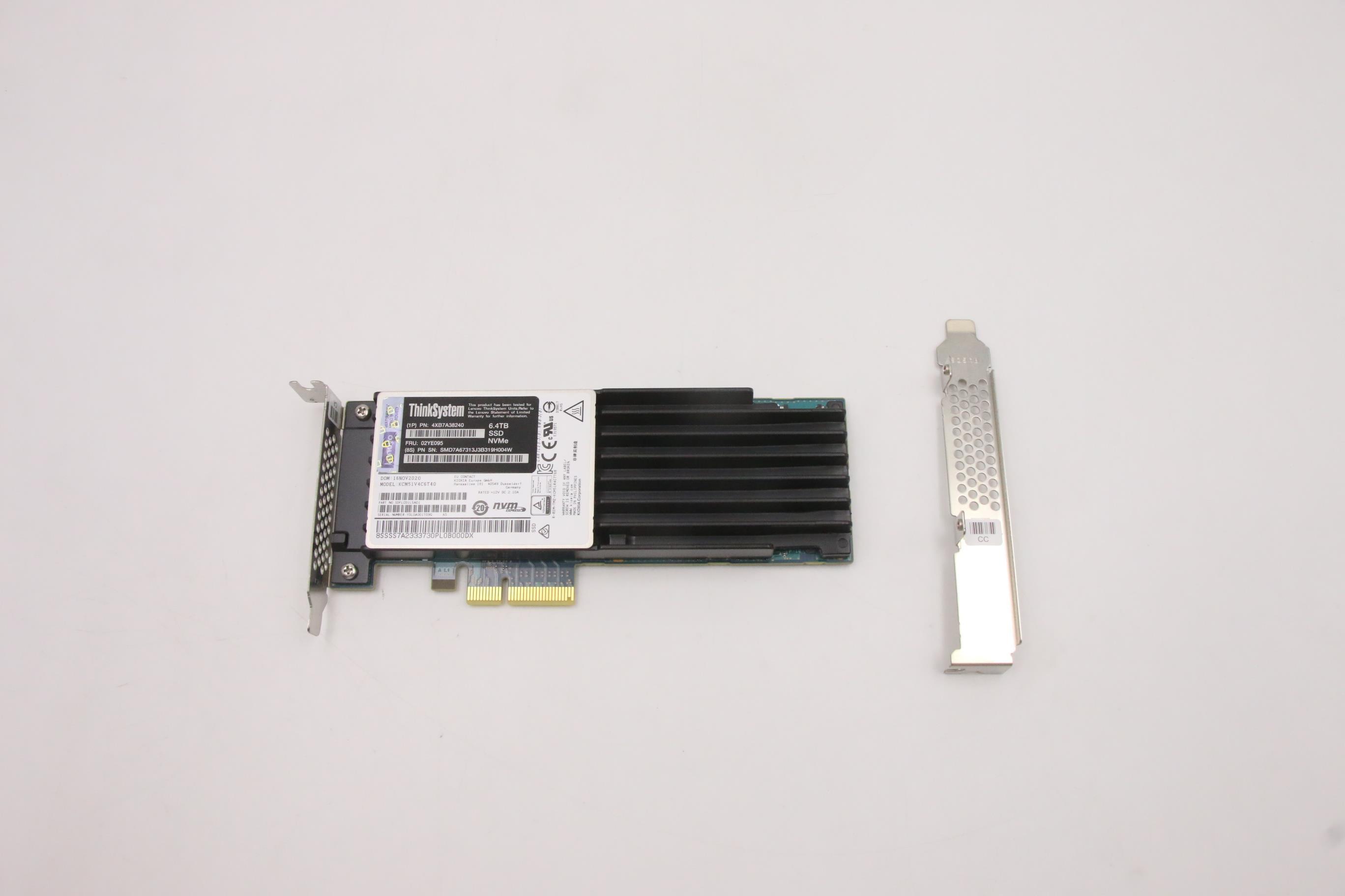 SSD накопитель Lenovo ThinkSystem HHHL Kioxia CM5-V 6.4TB Mainstream NVMe PCIe3.0 x4 Flash Adapter (02YE095)
