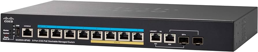 Коммутатор Cisco SG350X-8PMD