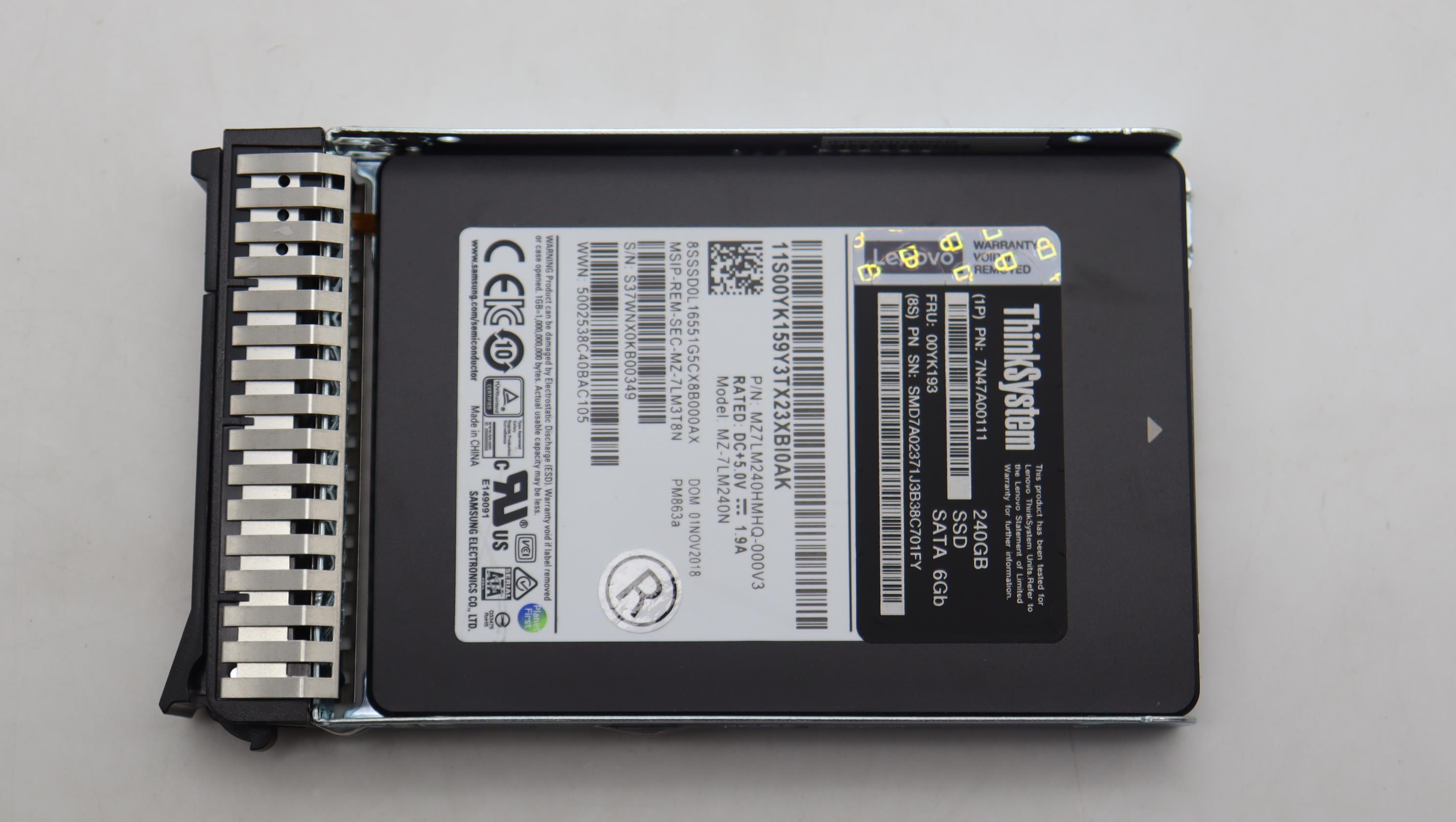 SSD накопитель Lenovo 240GB SATA Enterprise Entry 2.5" G4HS SSD (00YK193)