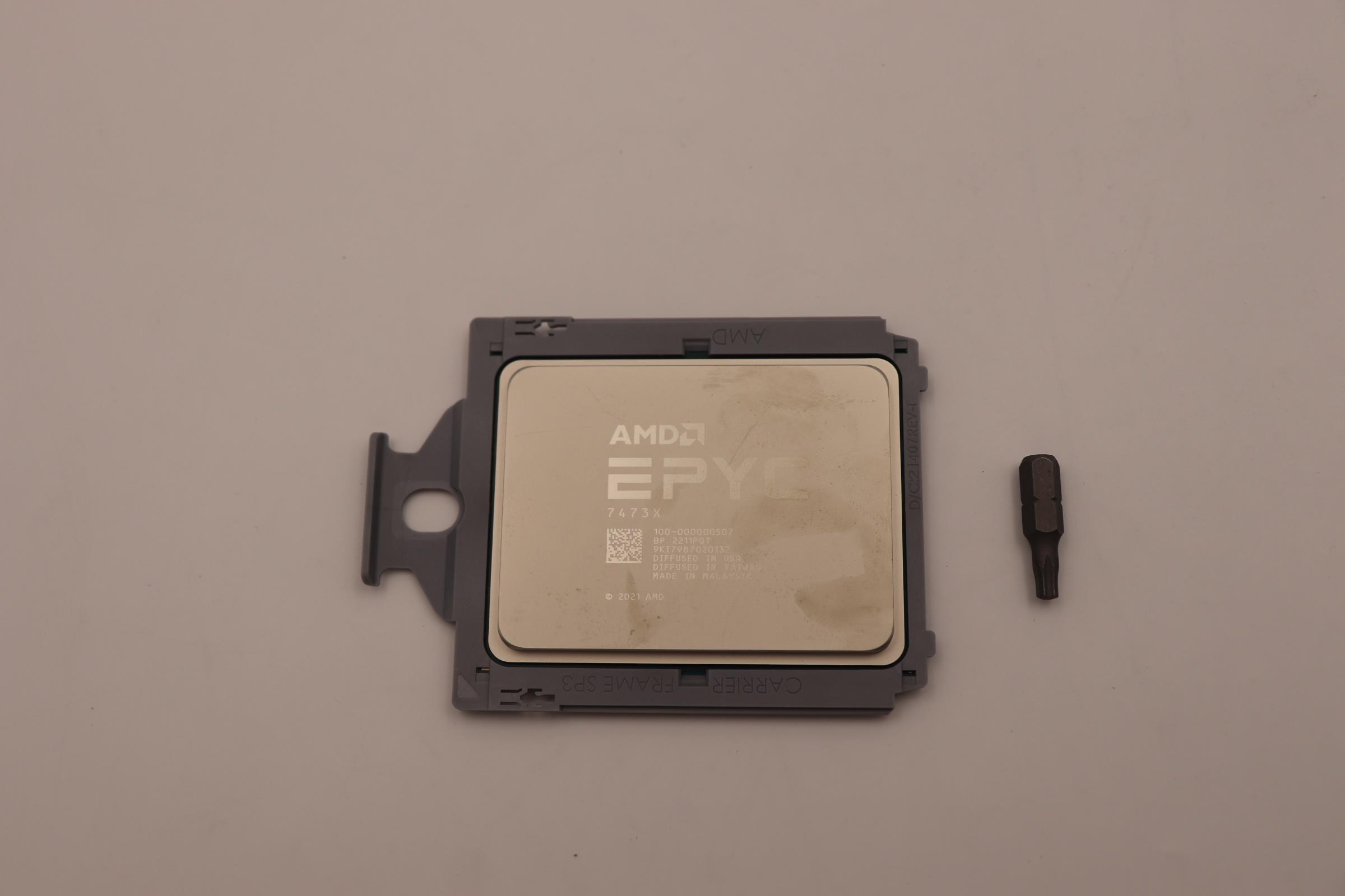 Процессор AMD CPU,EPYC MILAN-X 7473X 24C/240W/2.8G/768M, with 3D V-Cache, 8 CCDs, 48 threads, 8 DDR channels, PCIe x128, 64 Bit Microprocessor (03KH751)