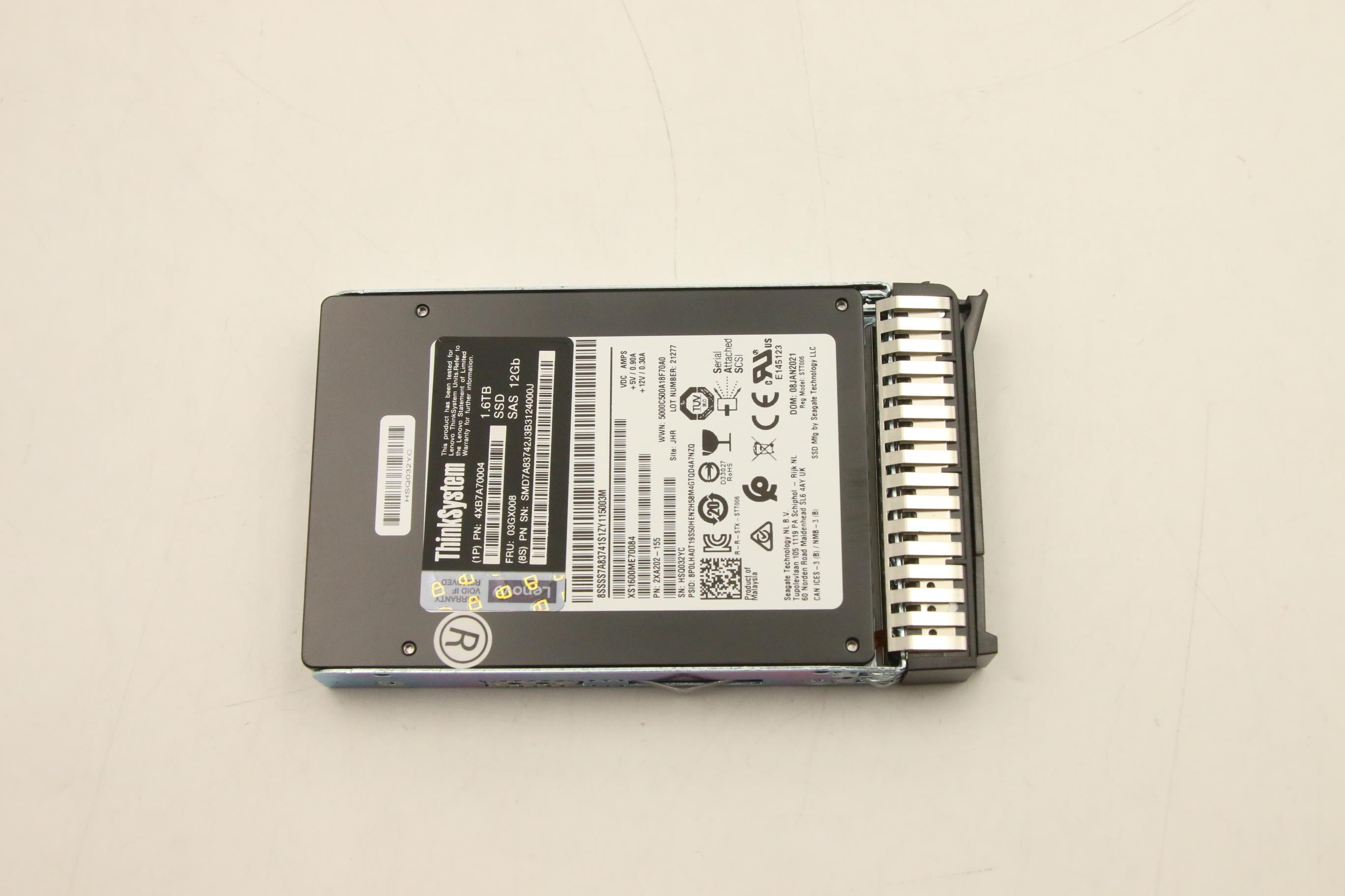 SSD накопитель Lenovo ThinkSystem 2.5" Nytro 3732 1.6TB Performance SAS 12Gb Hot Swap SSD (03GX008)