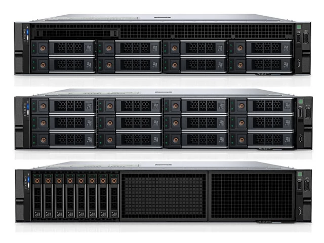 Сервер Dell PowerEdge R7625 / 2 х AMD EPYC 9124 16C/32T 3.0GHz / 16 х 16GB RDIMM DDR5-4800 / 12 х 2TB SATA 6Gbps 7.2k 3.5" HD + 2 х 1.92TB SSD SAS Read Intensive 24Gbps 2.5"