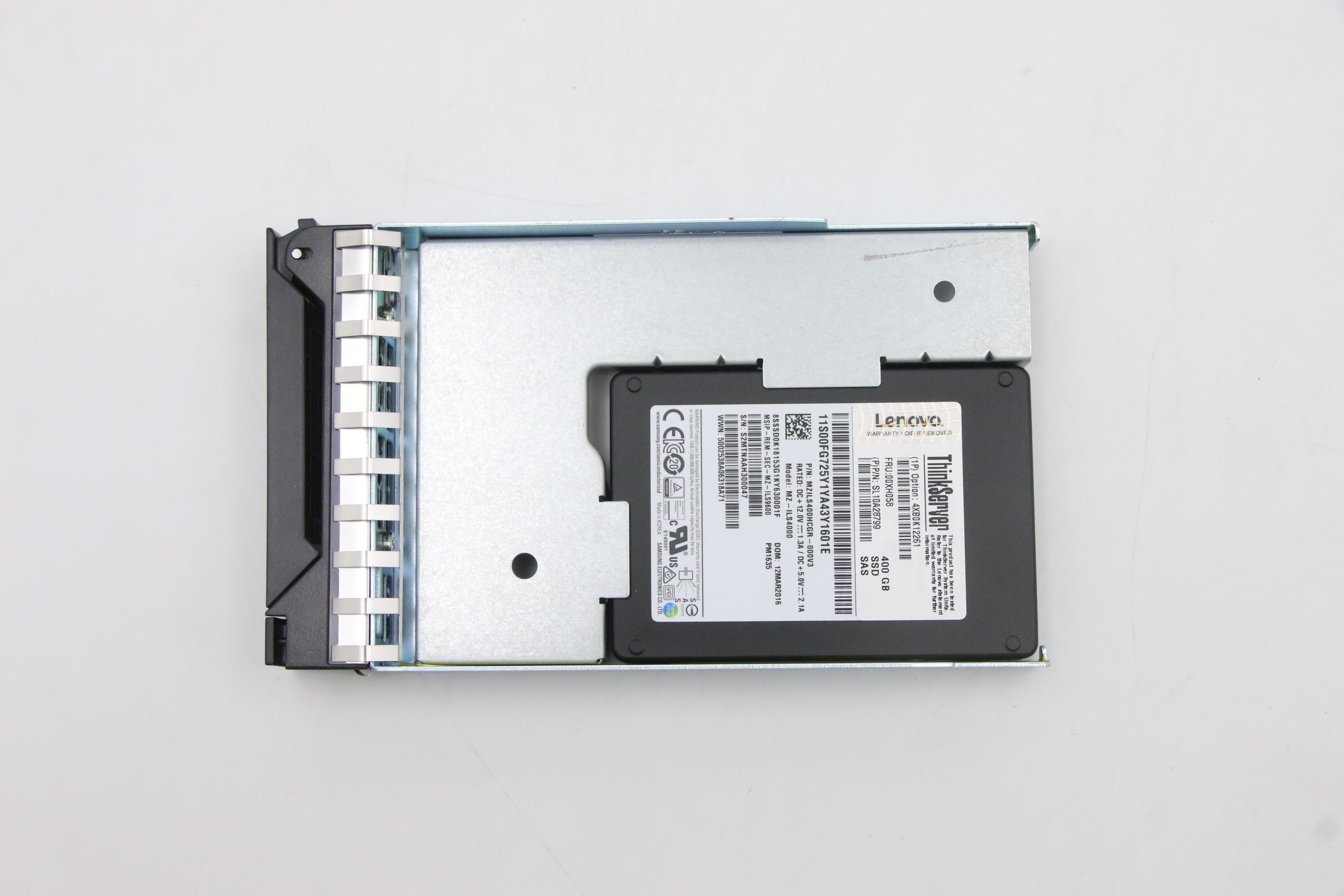 SSD накопитель Lenovo HS 400G SAS SSD,12Gb/s, 3.5 ASM (00XH058)