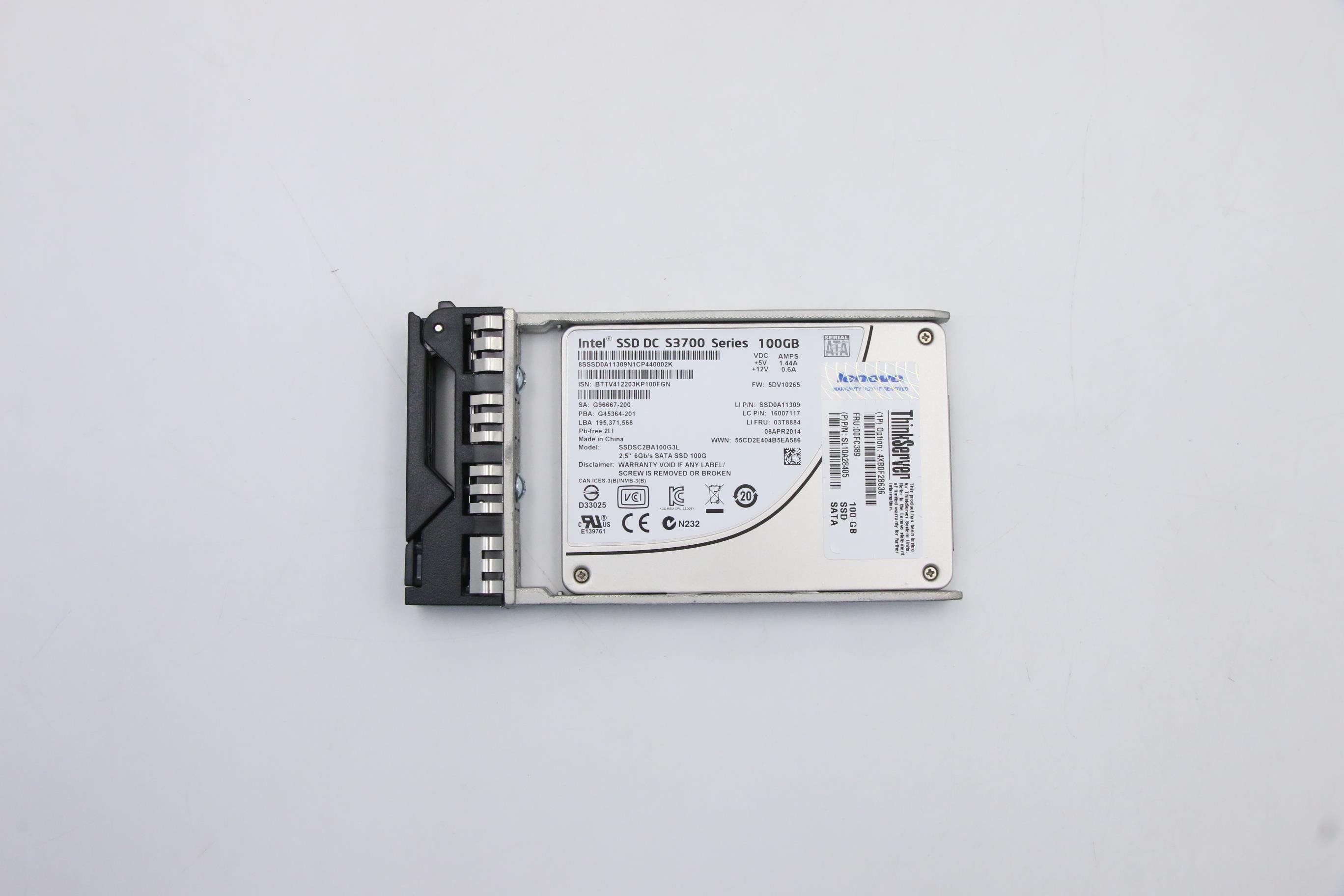 SSD накопитель Lenovo SSD eMlc 100GB SATA 2.5 6g/s (00FC389)