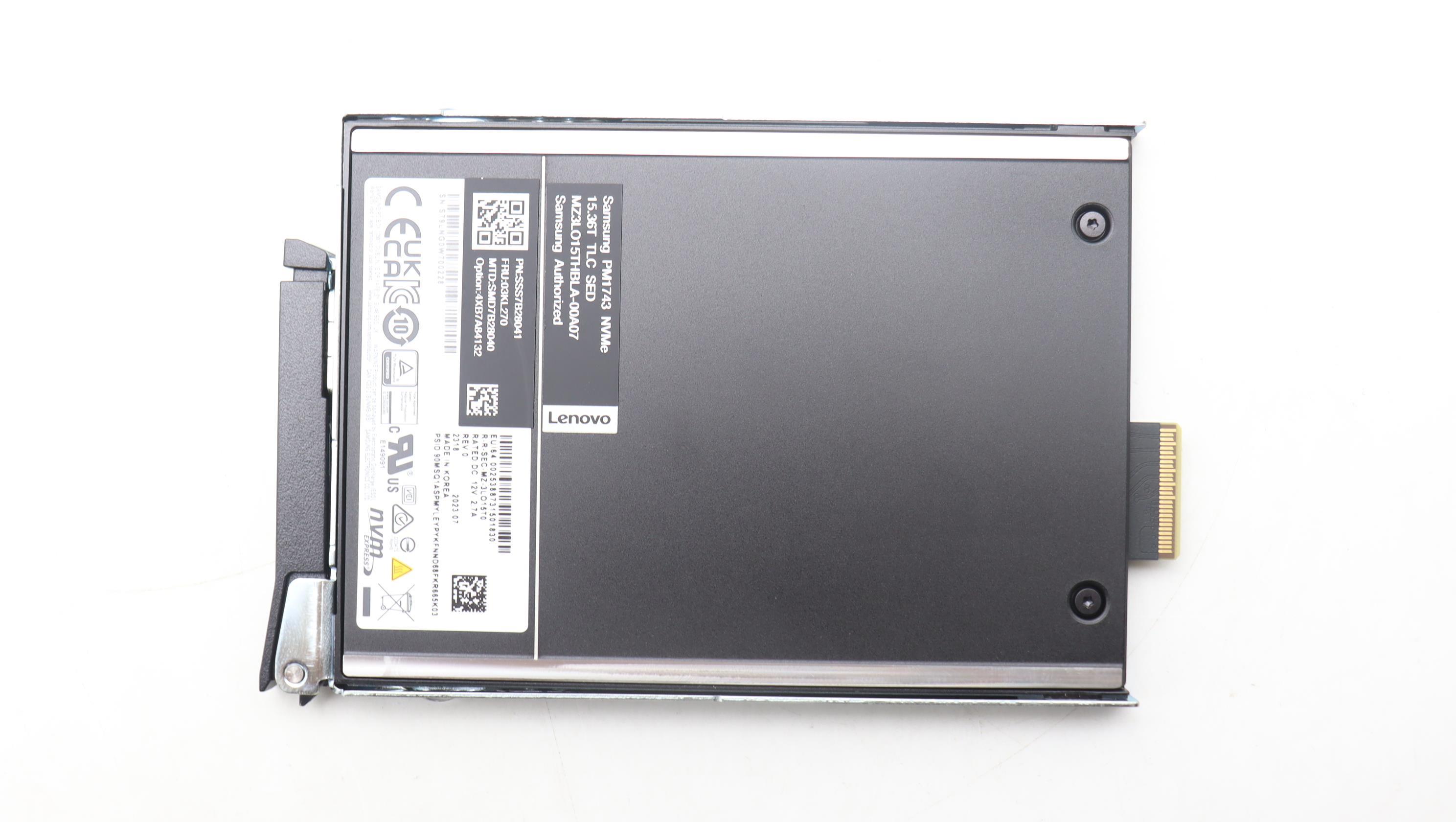 SSD накопитель Lenovo ThinkSystem E3.S PM1743 15.36TB Read Intensive NVMe PCIe 5.0 x4 HS SSD (03KL270)