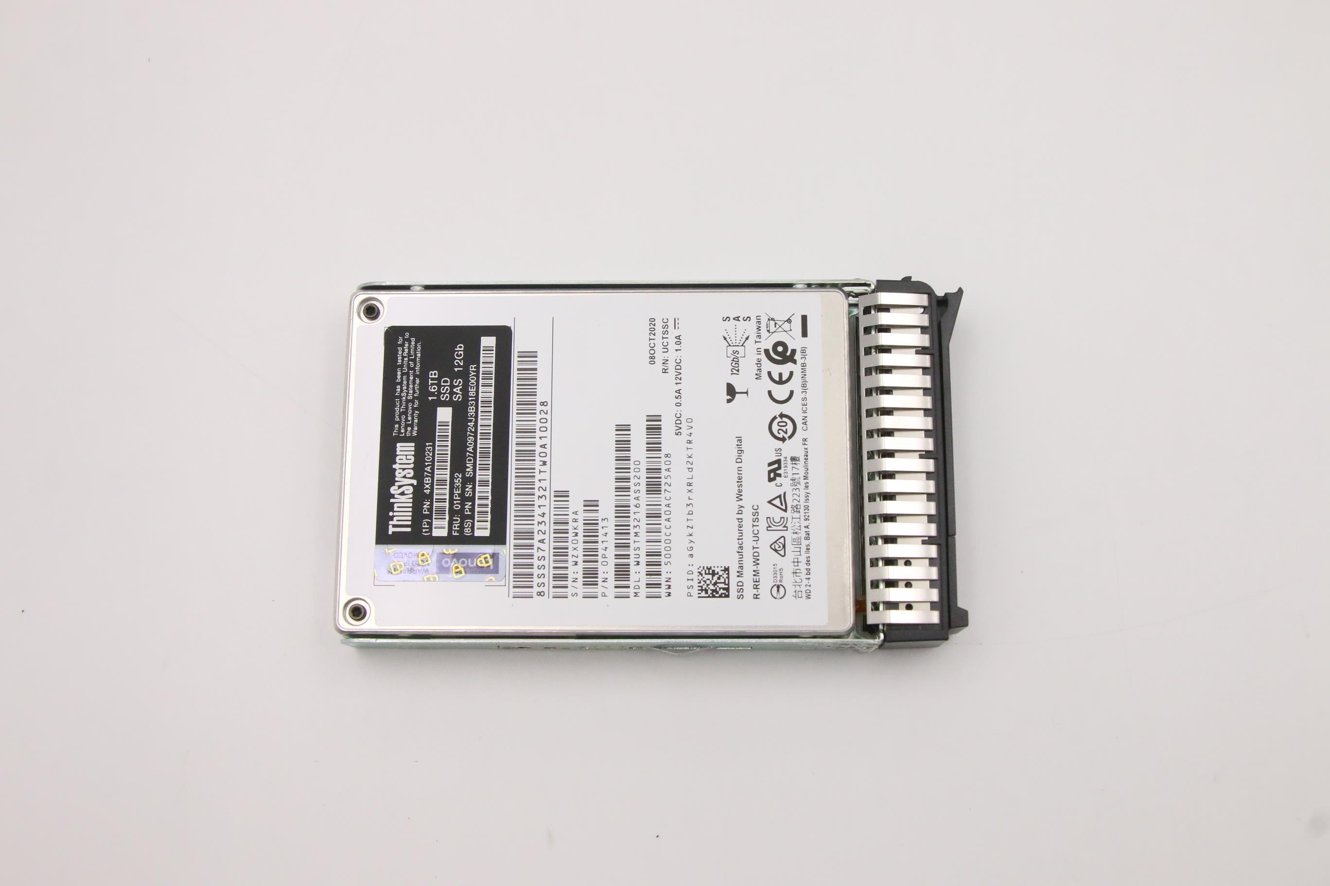 SSD накопитель Lenovo ThinkSystem 2.5" SS530 1.6TB Performance SAS 12Gb Hot Swap SSD (01PE352)