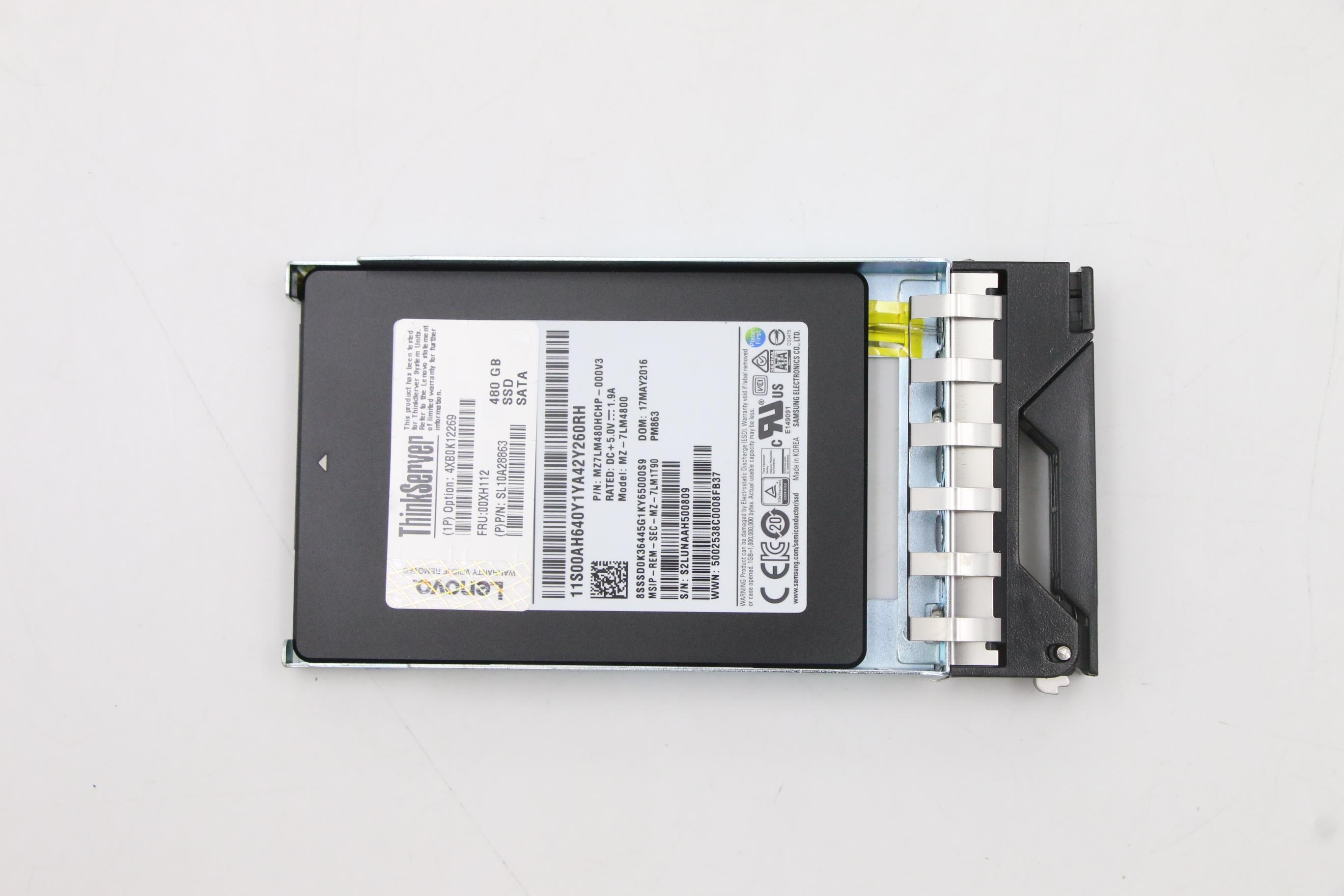 Жесткий диск Lenovo 480GB 6Gb PM863 SATA 2.5" HS ASM (00XH112)