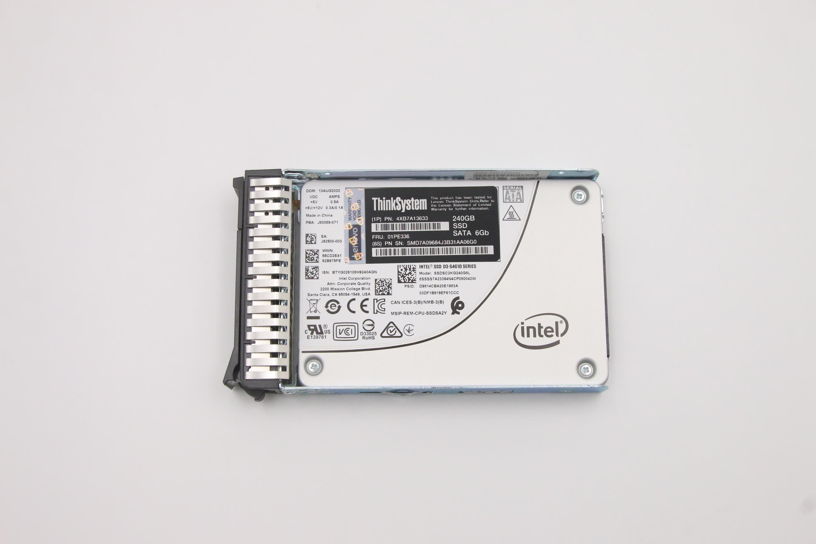 SSD накопитель Lenovo ThinkSystem 2.5" S4610 240GB Mixed Use SATA 6Gb HS SSD (01PE336)