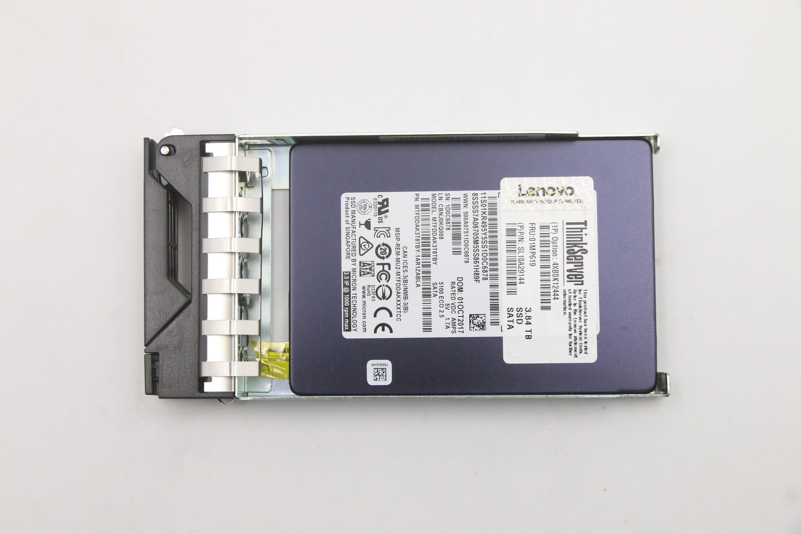 SSD накопитель Lenovo HS3.84T SATA6G 2.5 5100SSD Entry (01MP619)
