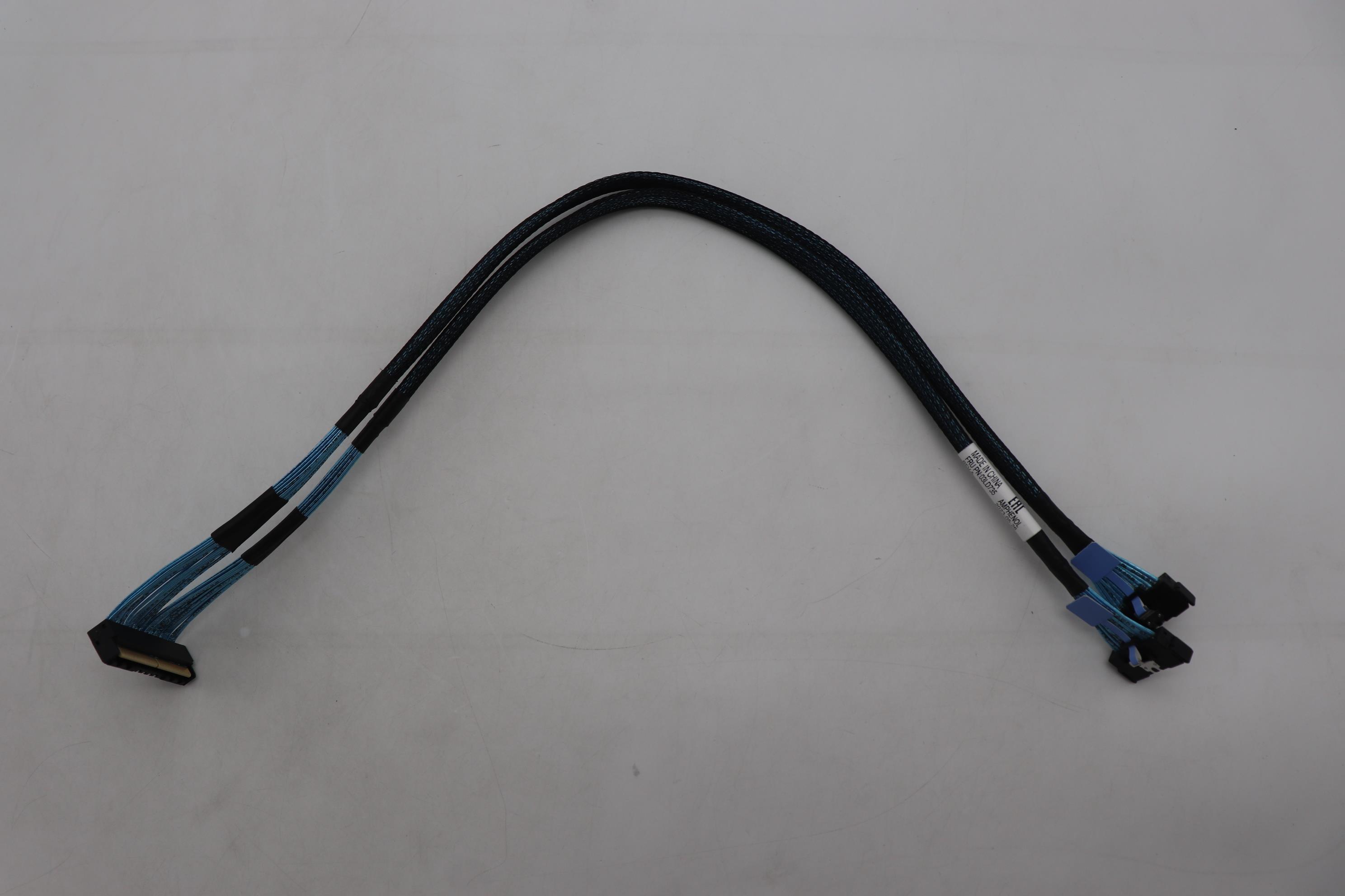 Кабель Lenovo Cable, Internal x16 MCIO 148p ST to 2 x8 MCIO 74p ST 32 AWG L=480, 480 mm (03LD735)