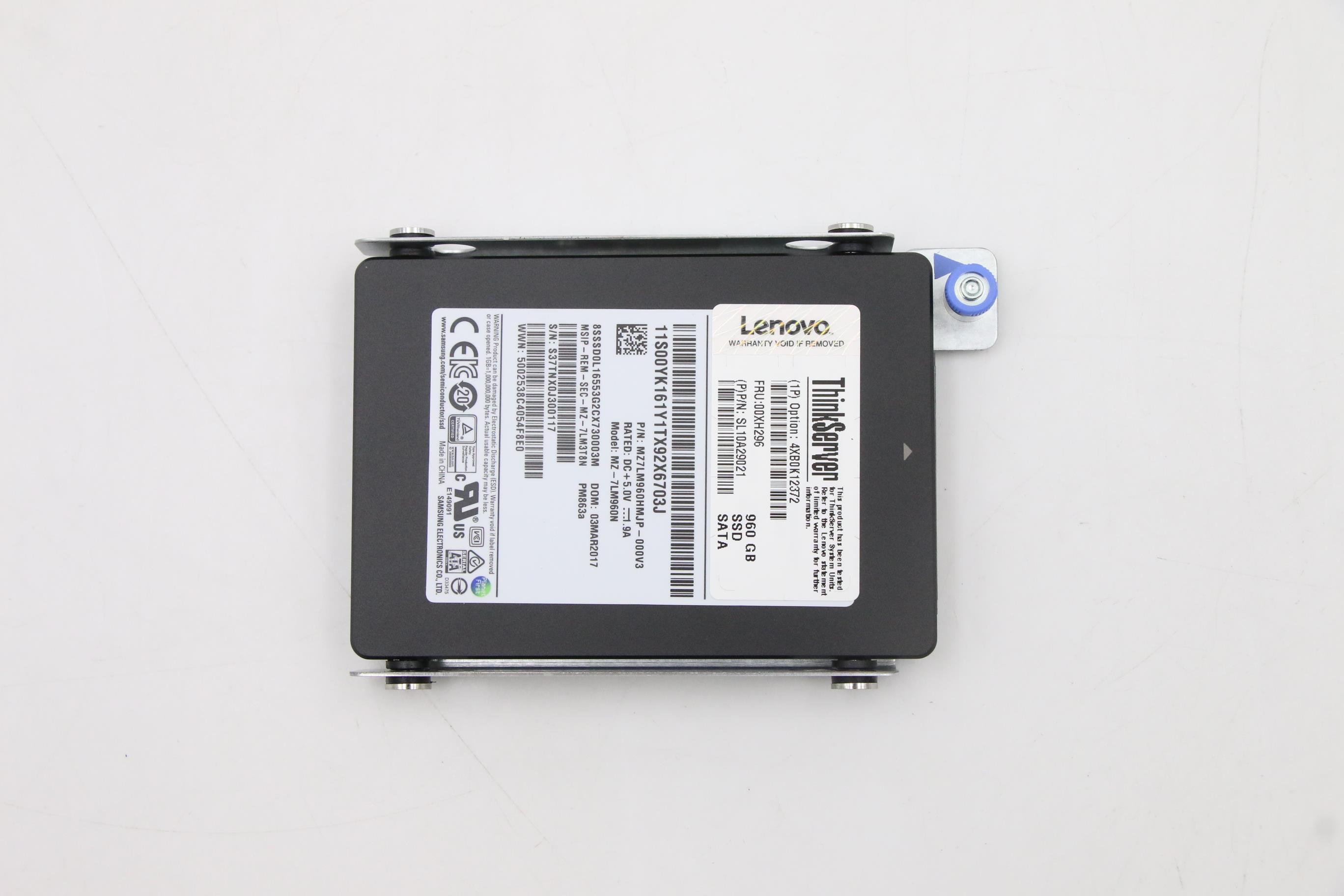 SSD накопитель Lenovo NHS 960G PM863A 6G SATA SSD (00XH296)