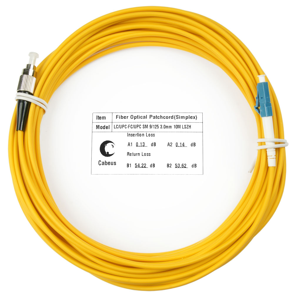 Оптический патч-корд LC-FC Cabeus FOP(s)-9-LC-FC20m 9/125