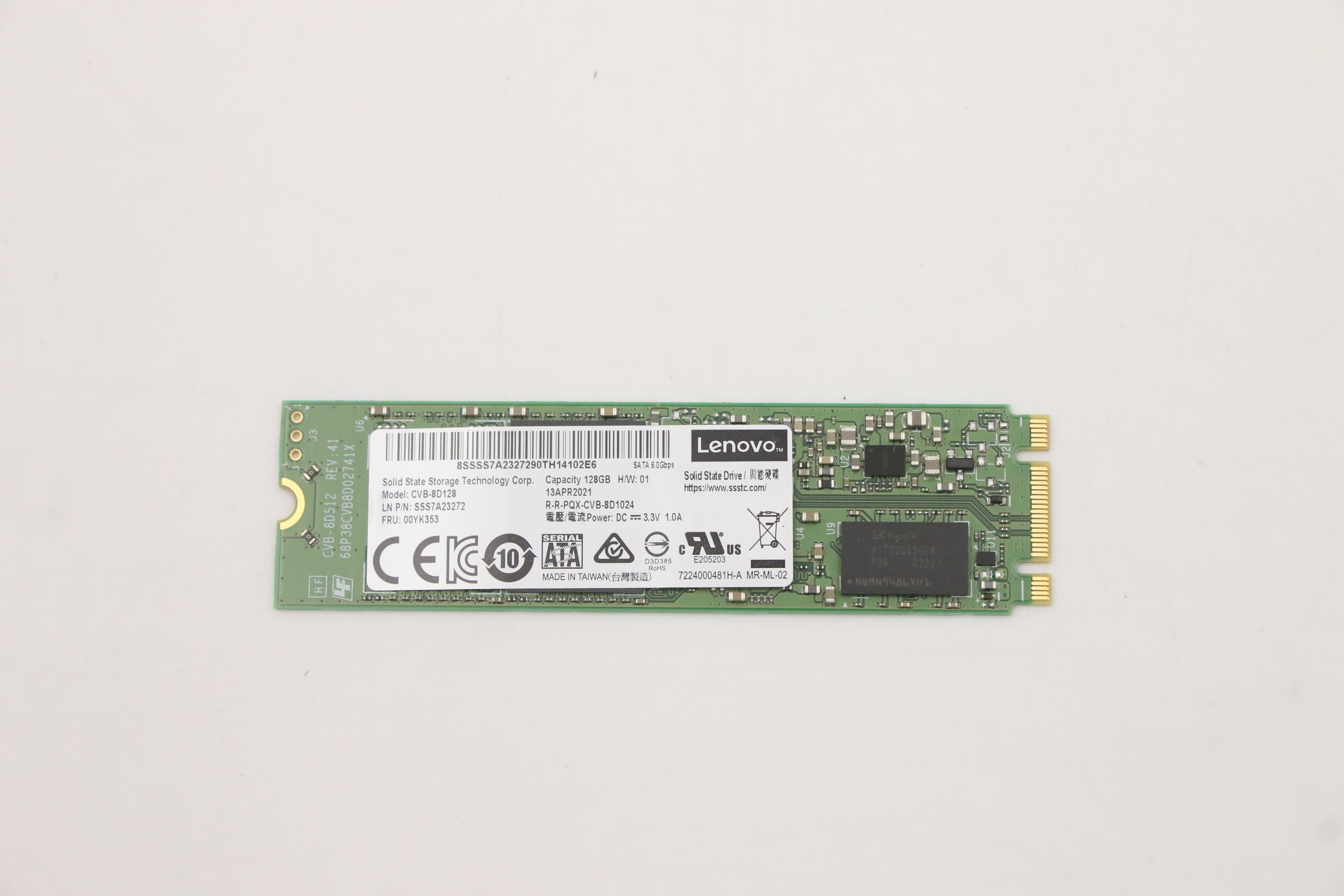 SSD накопитель Lenovo 128GB SATA Boot M.2 SSD card (00YK353)
