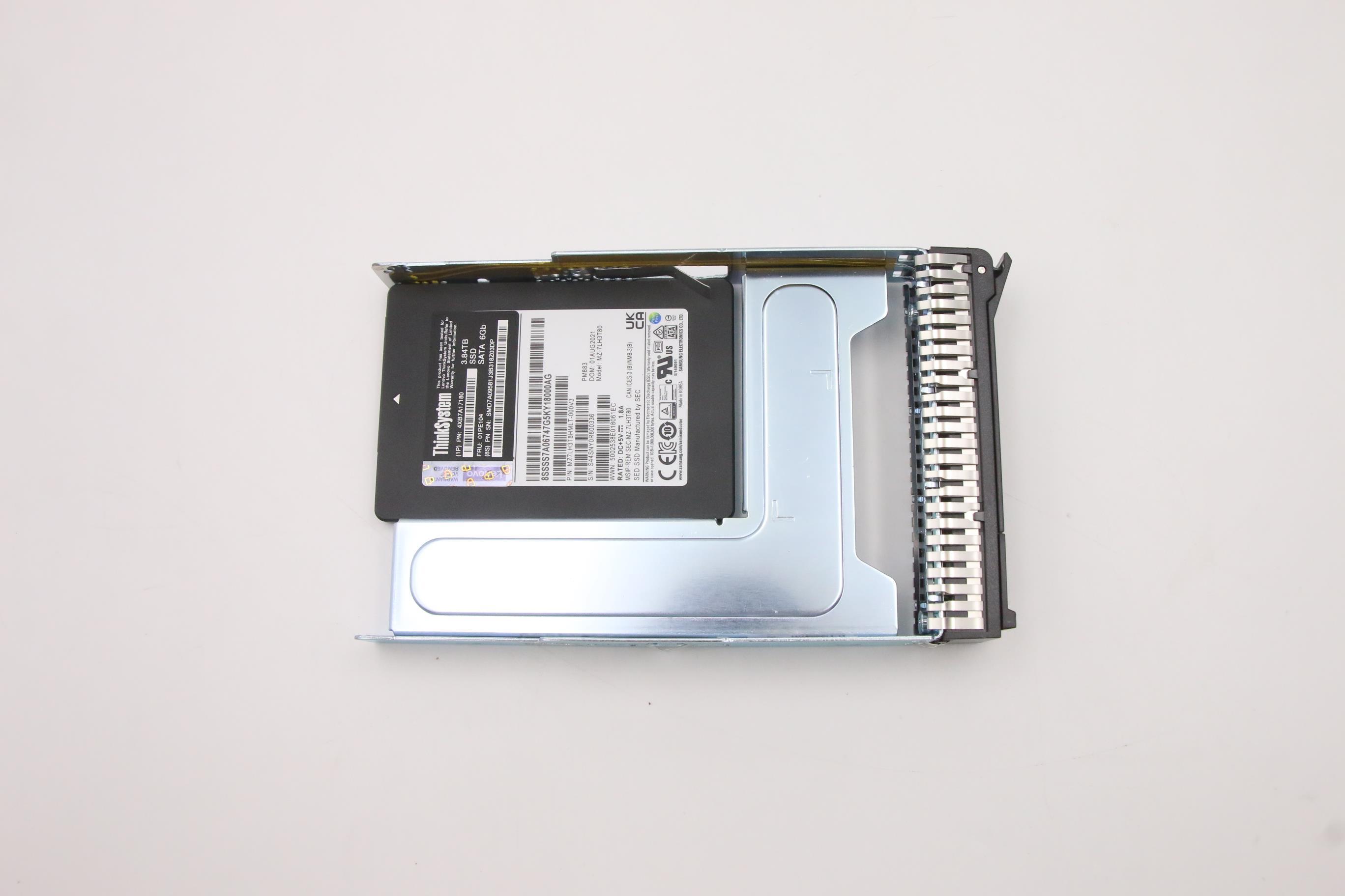 SSD накопитель Lenovo ThinkSystem 3.5" PM883 3.84TB Entry SATA 6Gb Hot Swap SSD (01PE104)