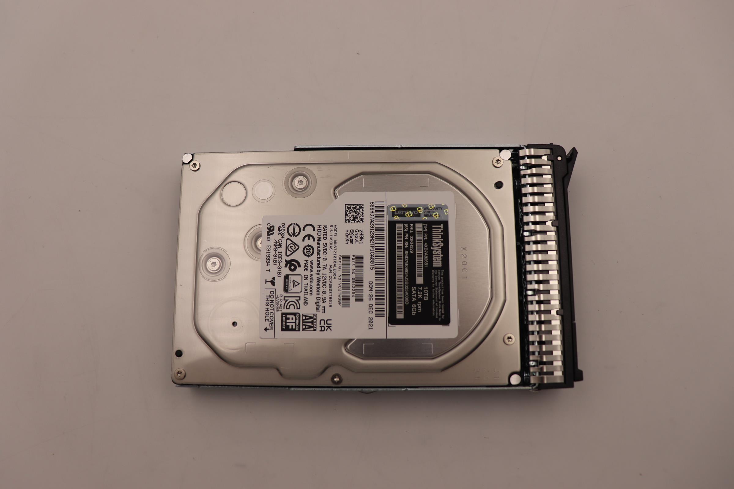 Жесткий диск Lenovo ThinkSystem SR655 3.5" 10TB 7.2K SATA 6Gb Hot Swap 512e HDD (03KH329)