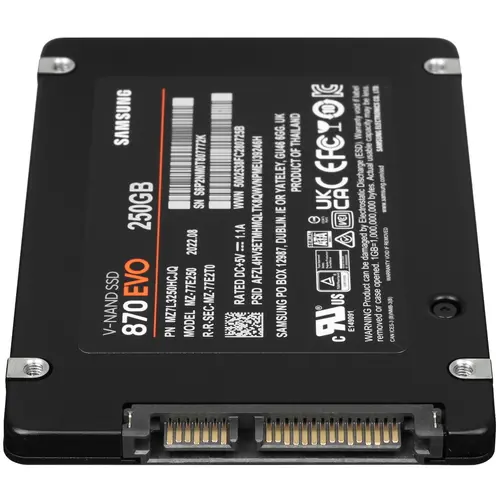 SSD накопитель Samsung 870 EVO SATA 2.5" 250GB MZ-77E250BW