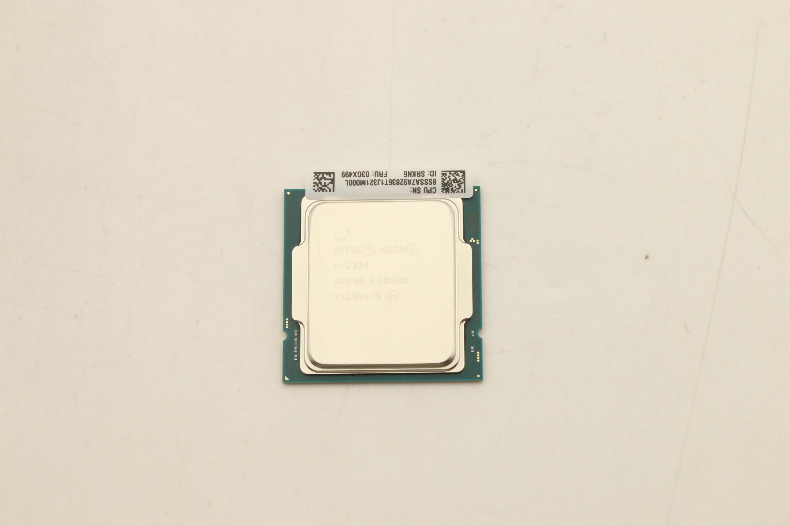 Процессор CPU, Intel, Xeon E-2334, 4 Cores, 65W, 3.4GHz (03GX499)