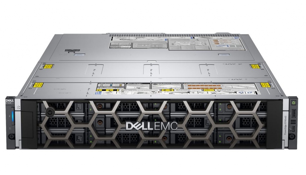 Сервер Dell PowerEdge R740xd2 (up to 24x3.5" SAS/SATA) rack 2U / iDRAC9 Enterprise / Rails / Bezel / 3Y WR / 2 x Intel Xeon Silver 4110 / 4 x 32GB ECC RDIMM 3200MHz / 3 x 3.84TB SSD SAS Read Intensive 24Gbps 2.5" in 3.5" Carrier / 12 x 20TB NL SAS 12Gbps